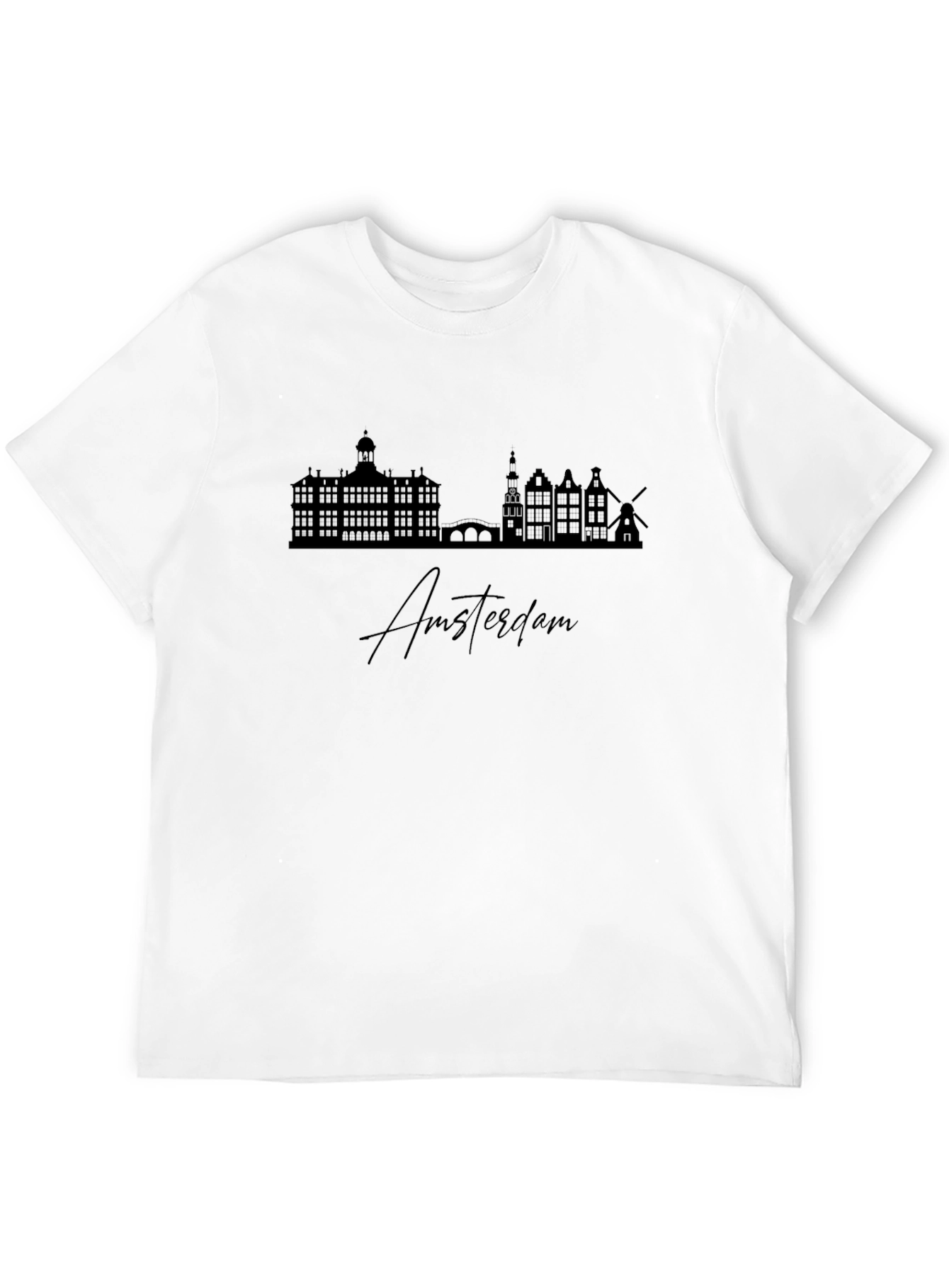 Amsterdam Skyline Graphic Tee - Stylish City Silhouette