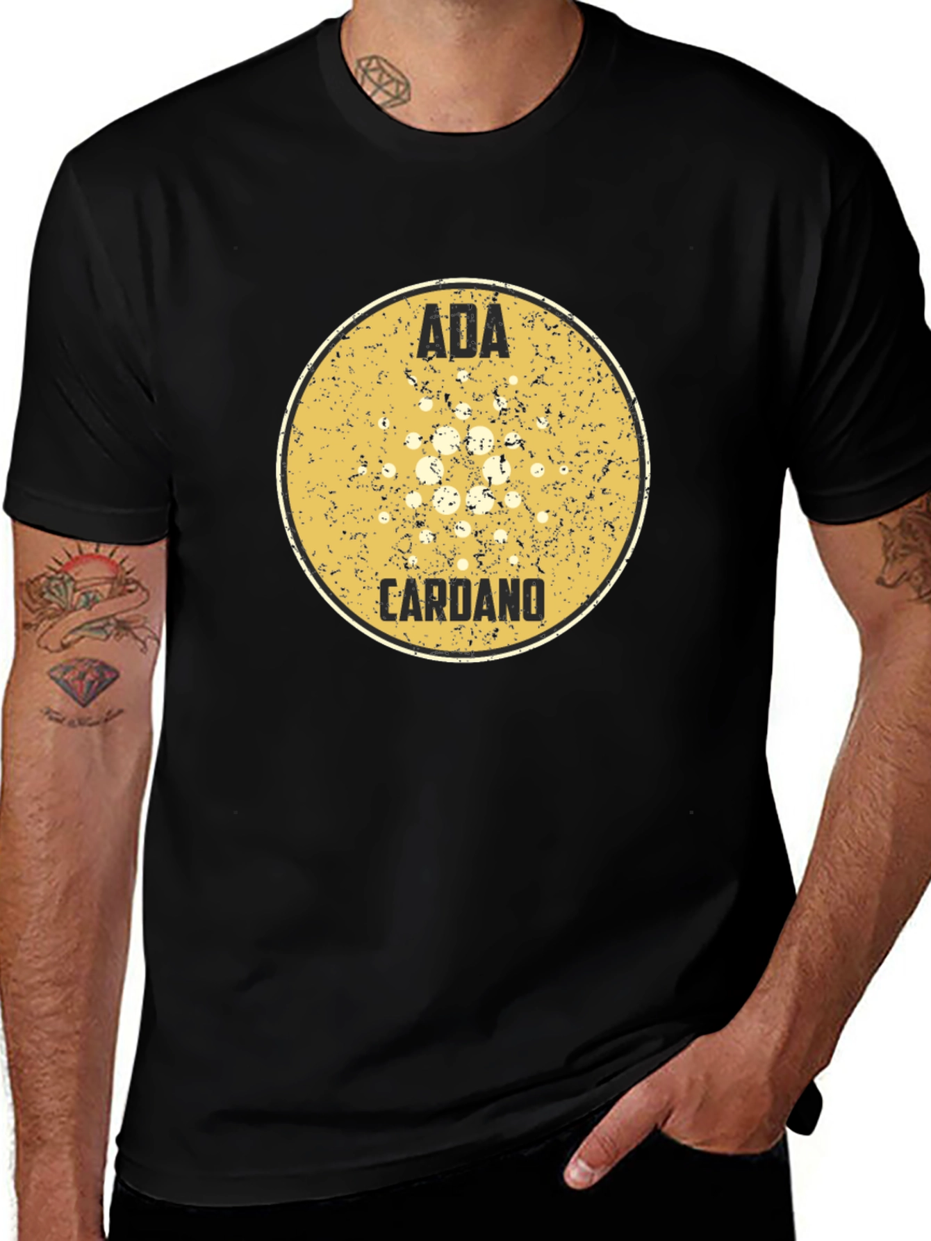 ADA Cardano Black T-Shirt - Crypto Fan Apparel