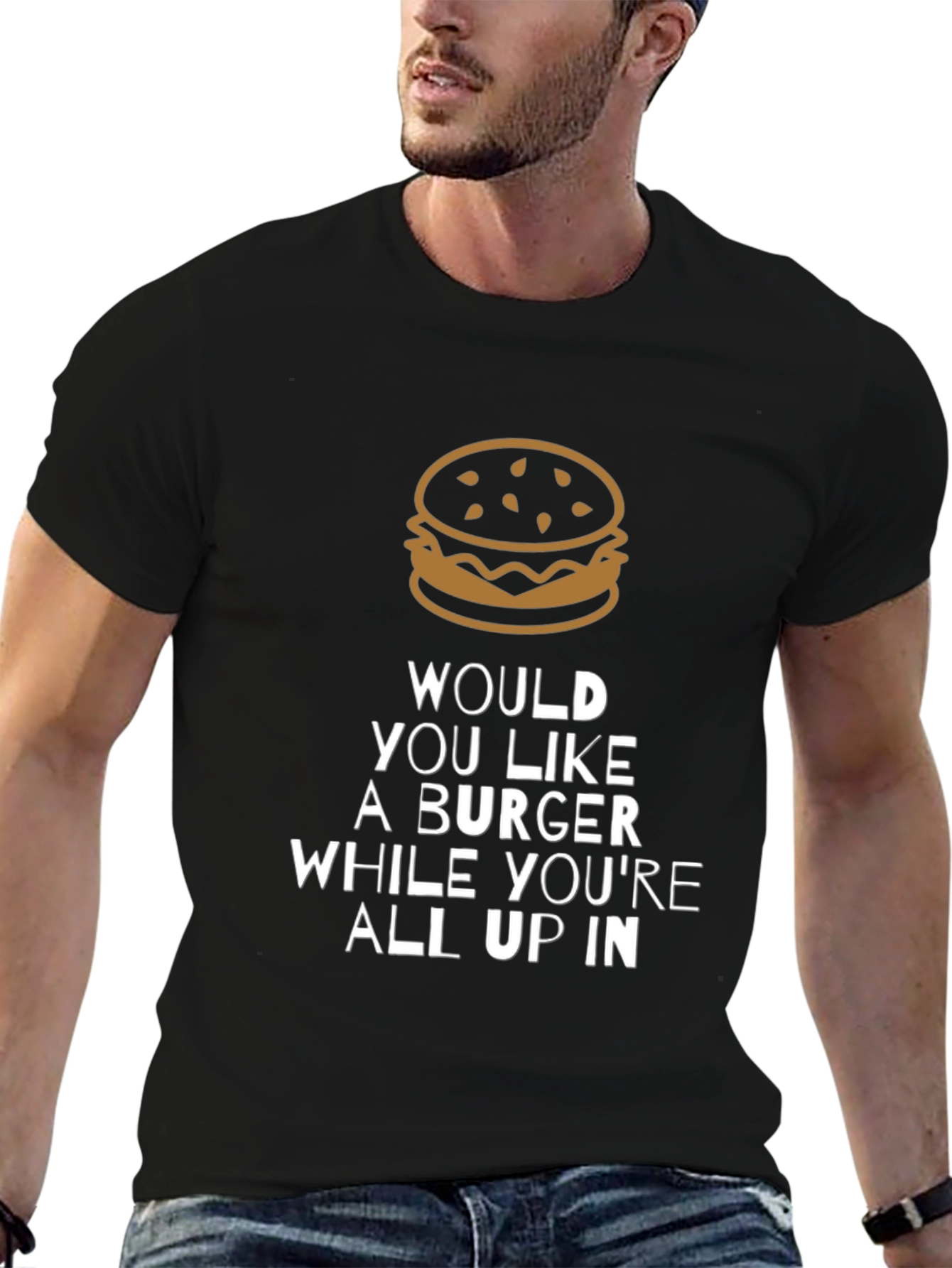 Burger Graphic T-Shirt - Funny Mens Tee