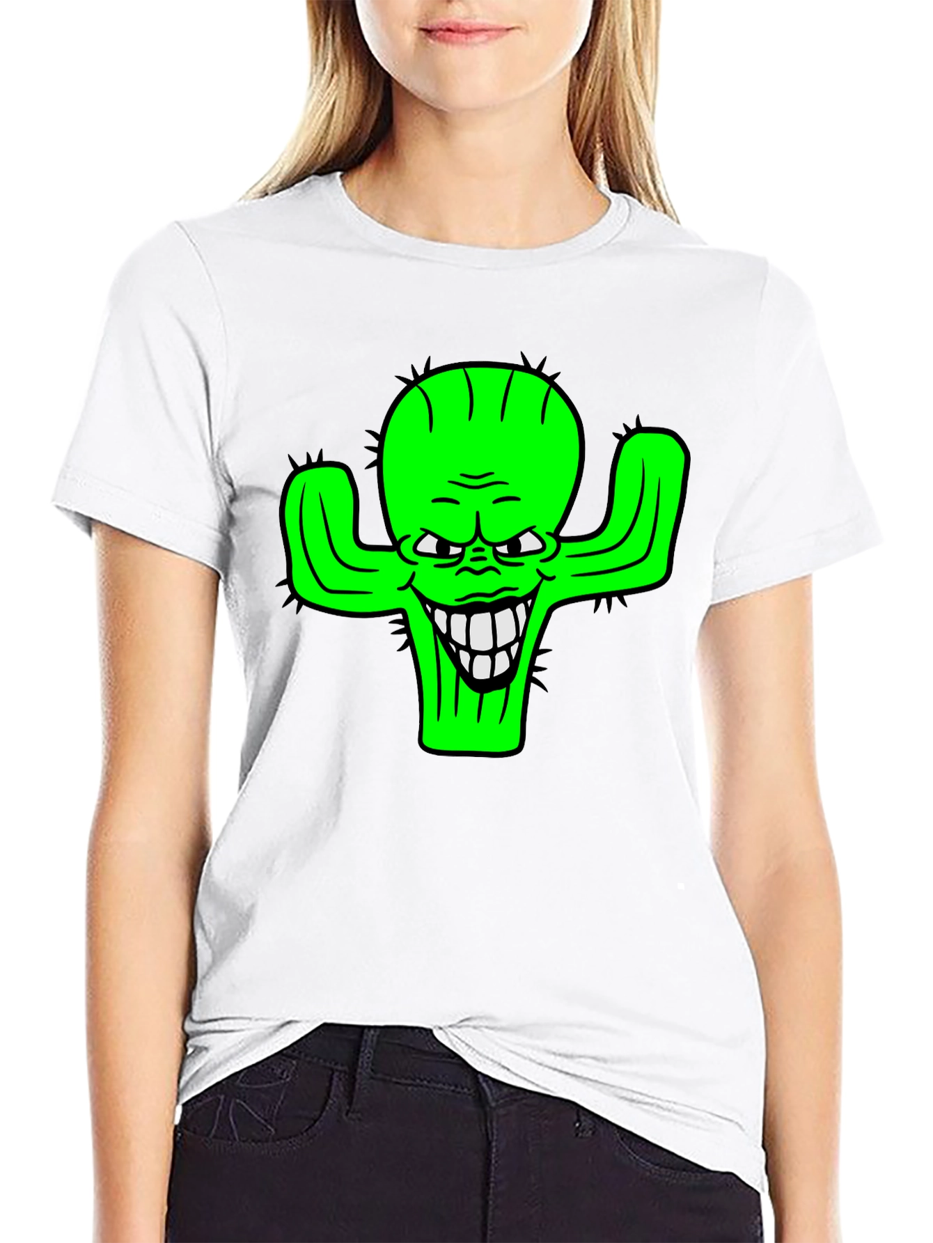 Cactus Graphic Tee - Funny Green Plant Shirt