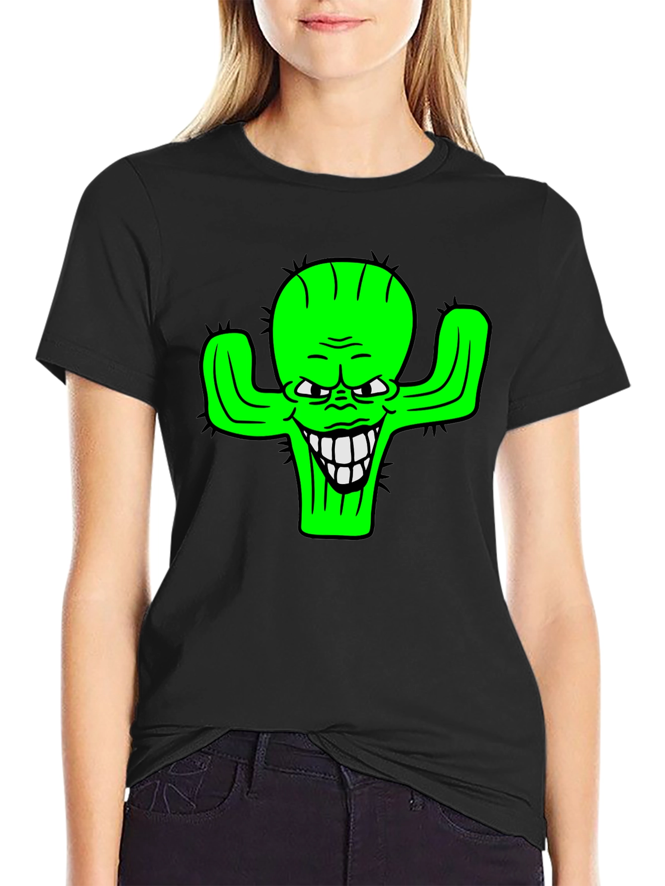 Cactus Graphic Tee - Funny Green Plant Shirt
