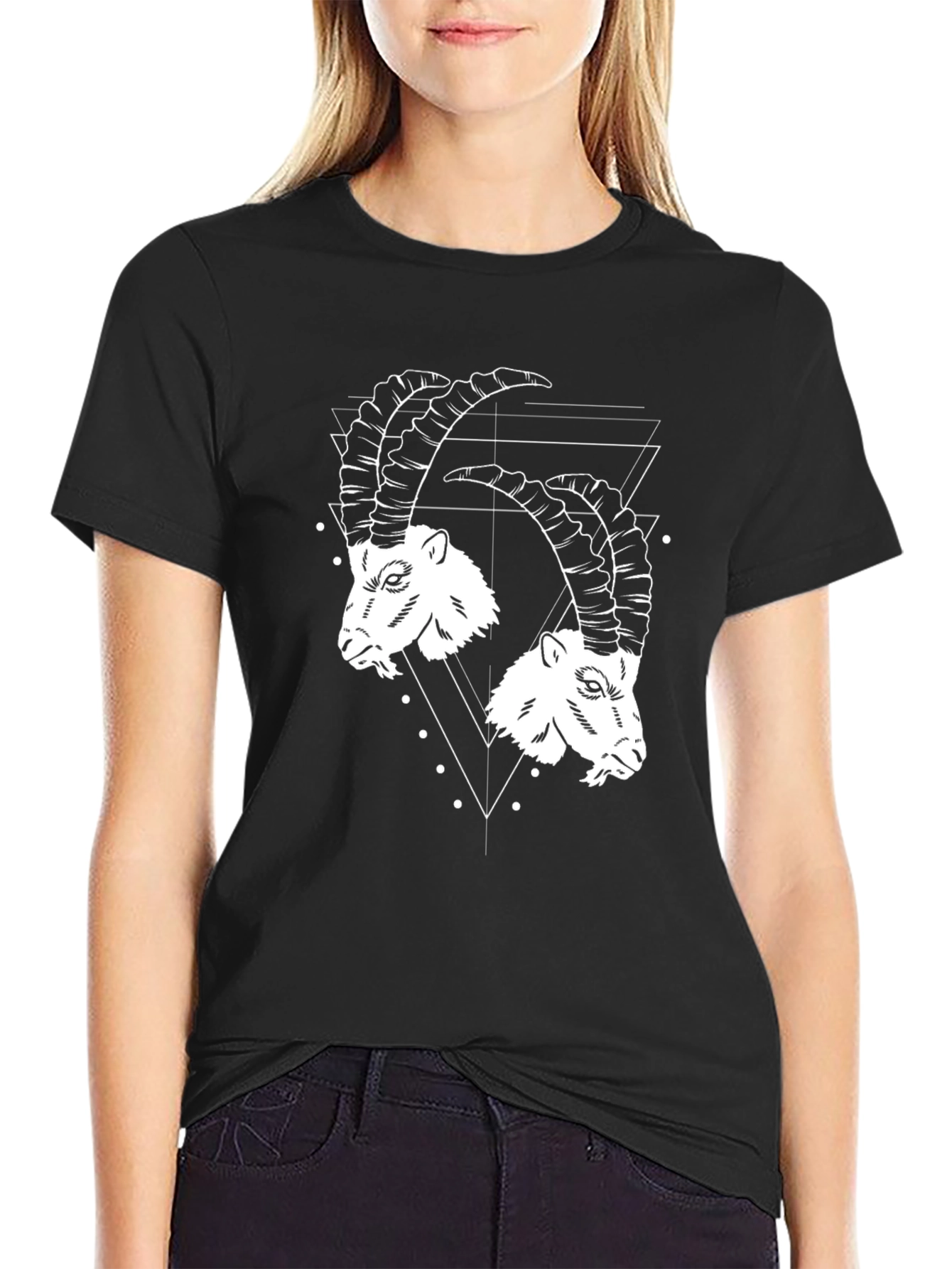 Two Goat Head Black T-Shirt