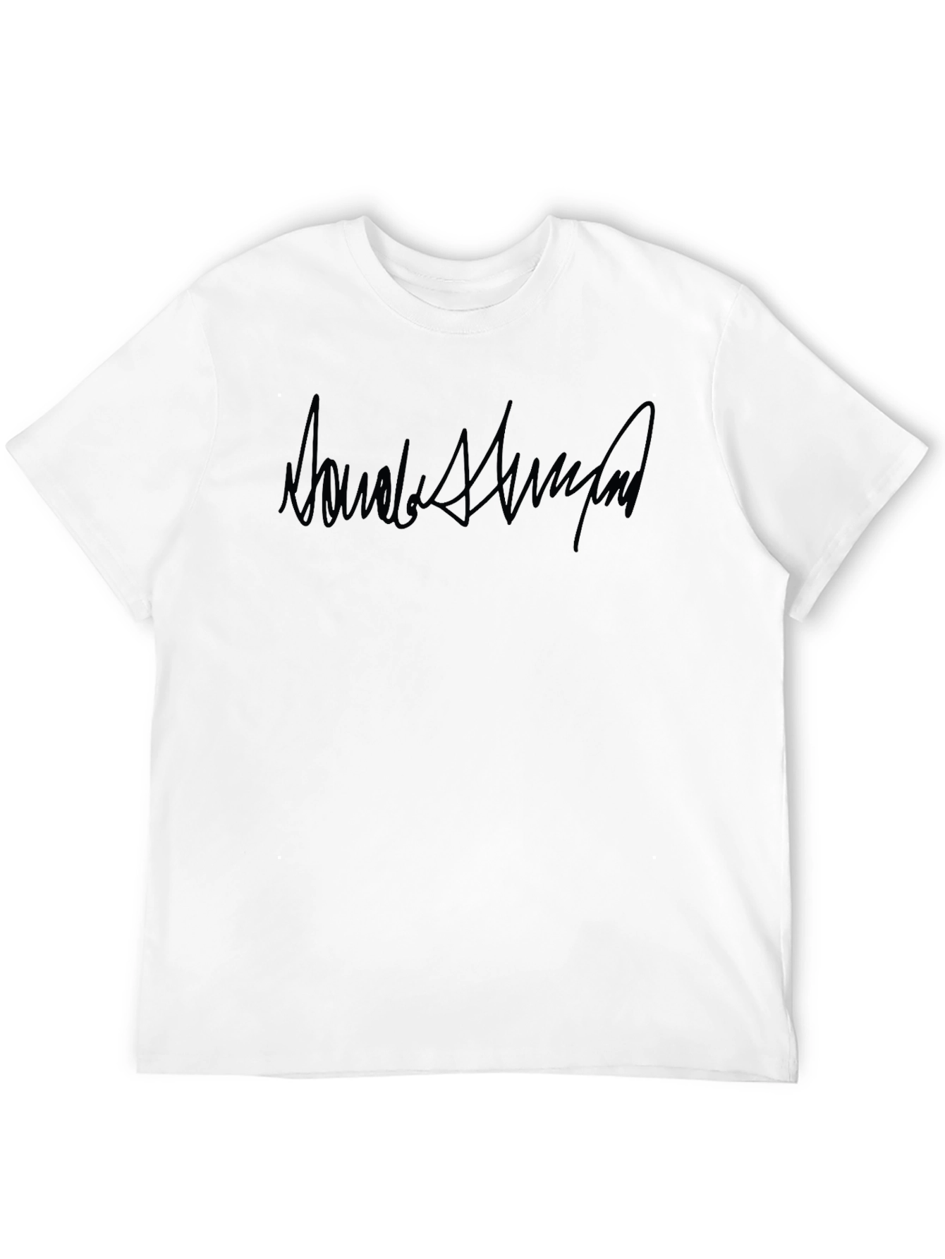 Trump Signature Black Tee - Stylish Graphic Print