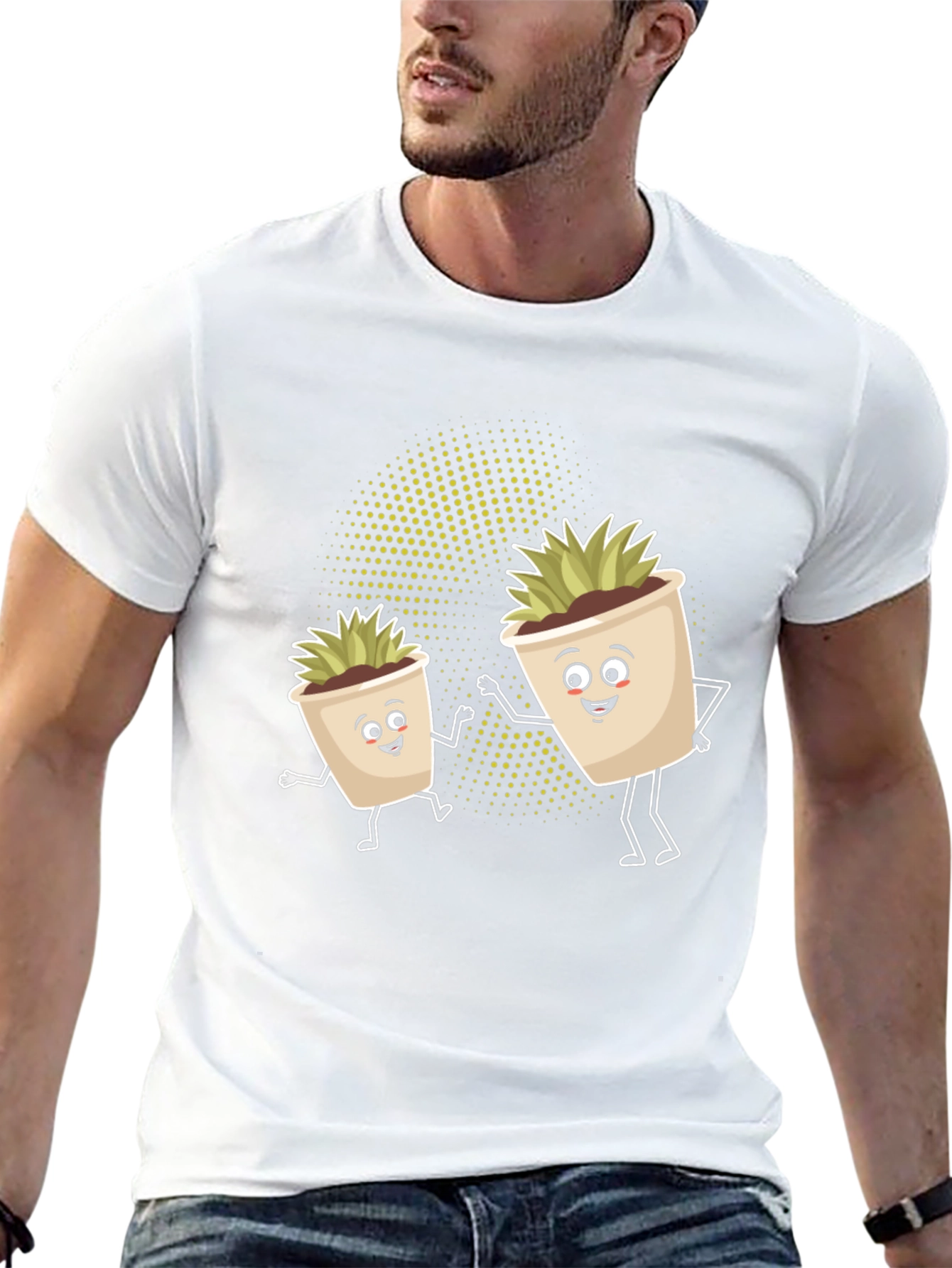 Whimsical Potted Plant Graphic Tee