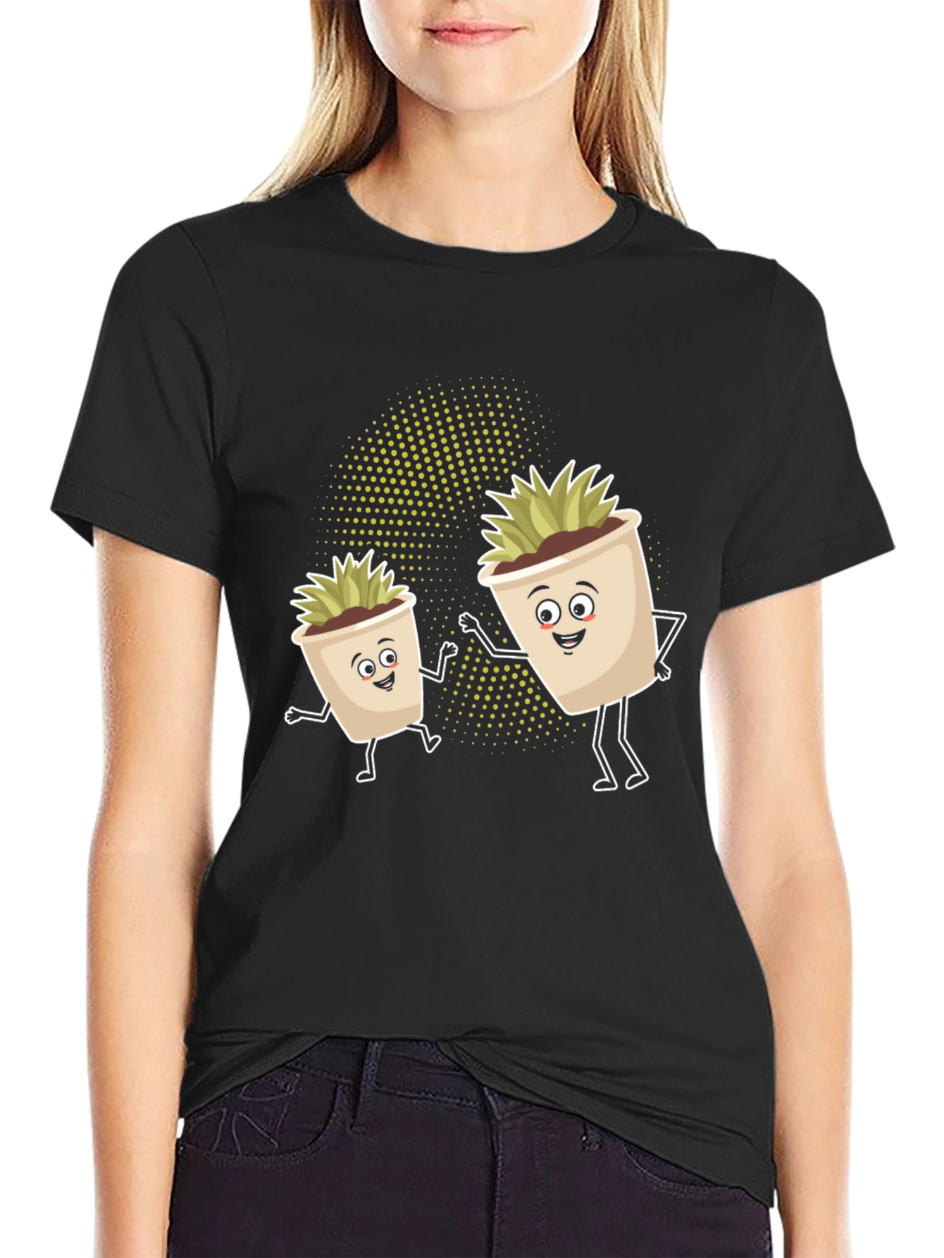 Whimsical Potted Plant Graphic Tee