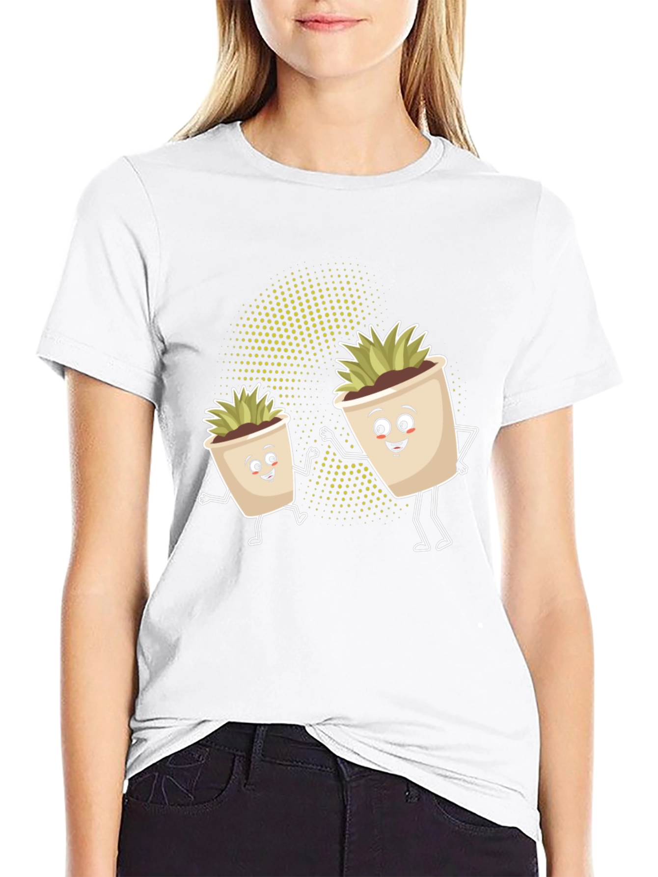Whimsical Potted Plant Graphic Tee