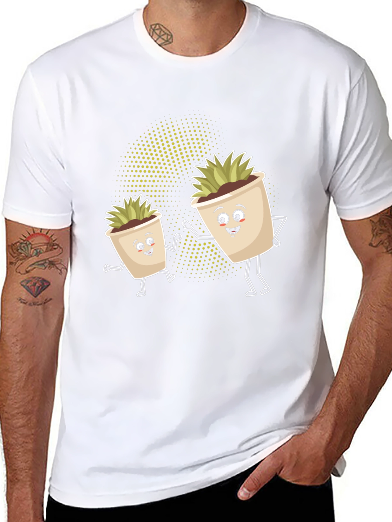 Whimsical Potted Plant Graphic Tee