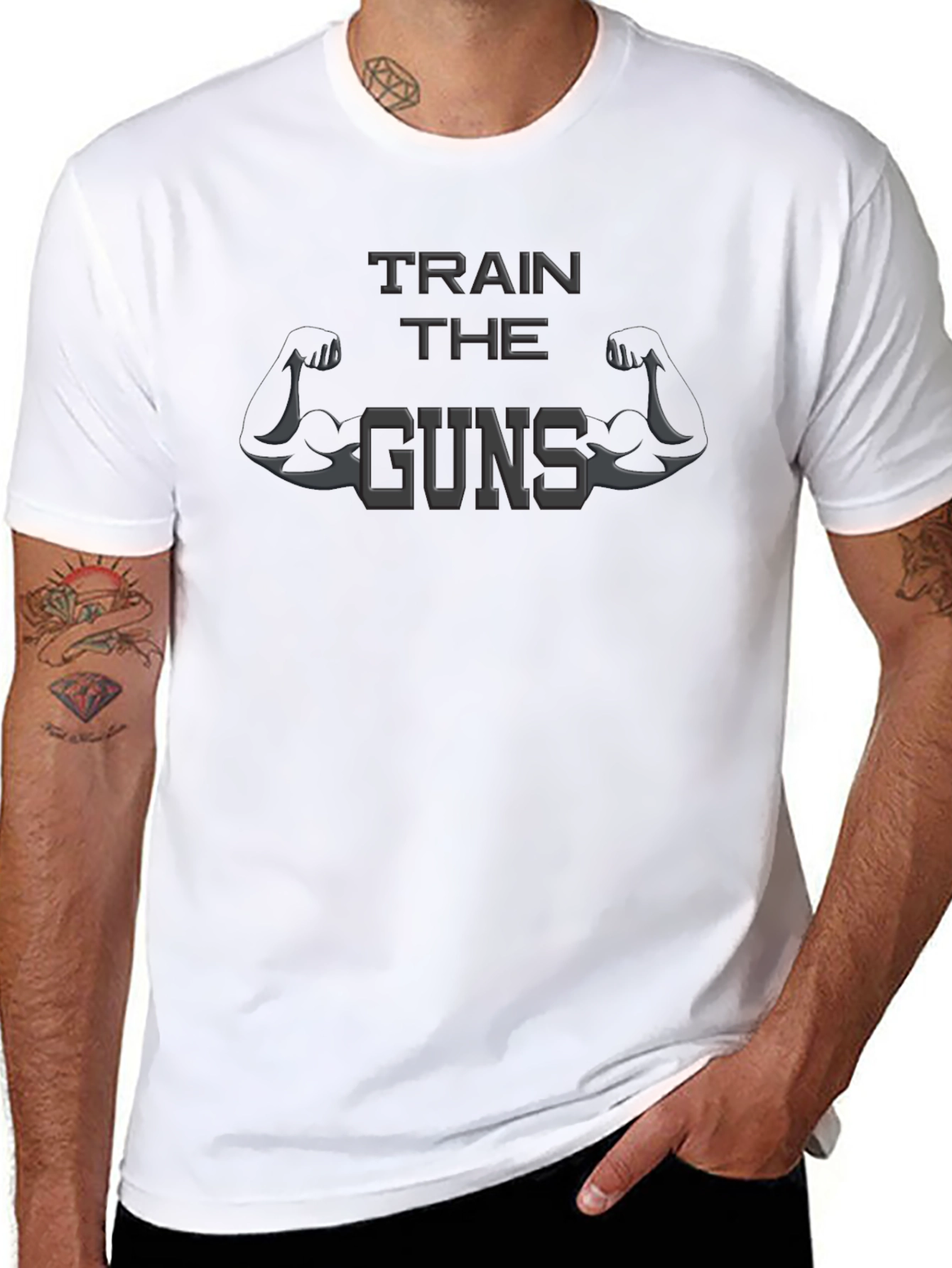 Train the Guns Mens Black T-Shirt