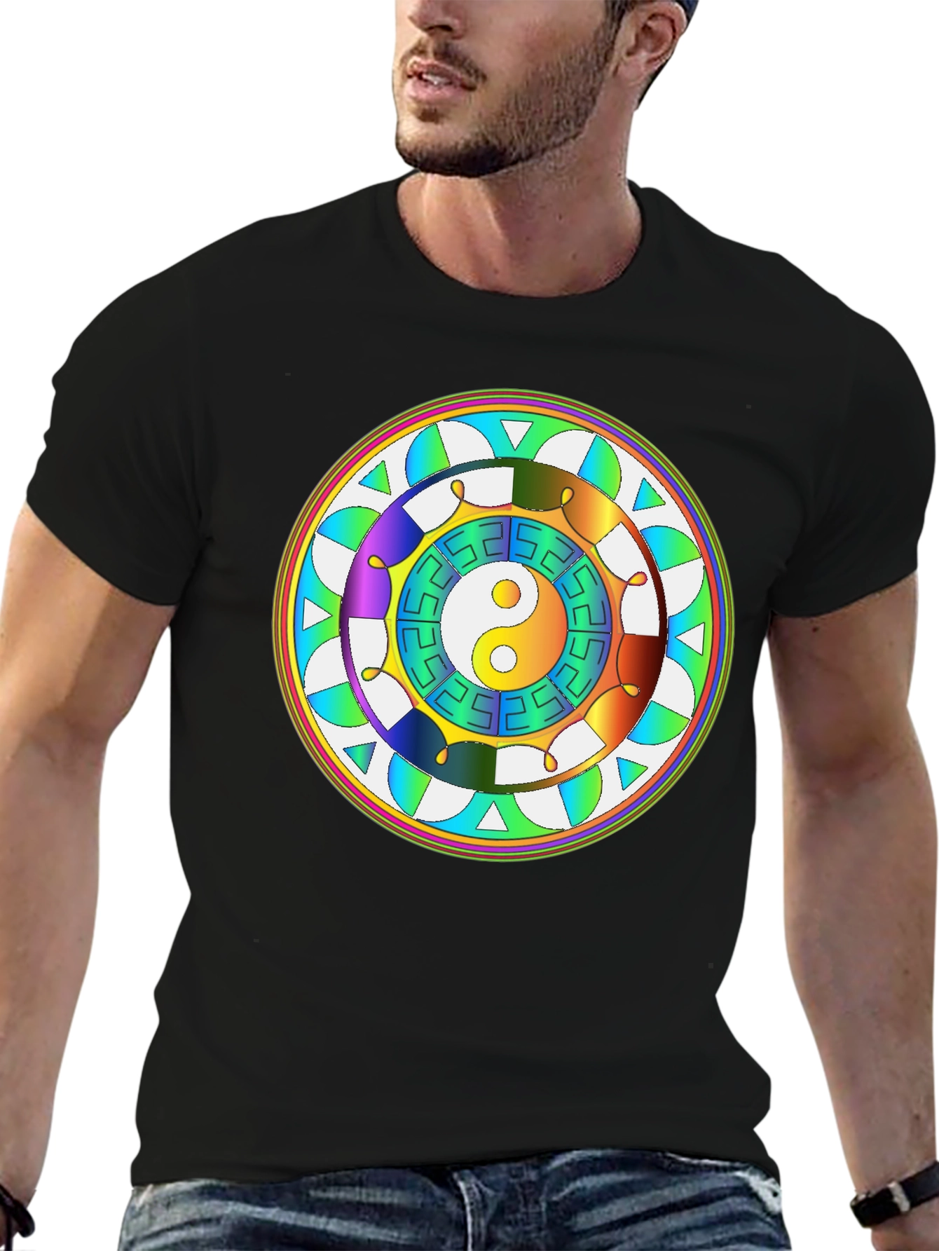 Yin Yang Mandala Graphic Tee