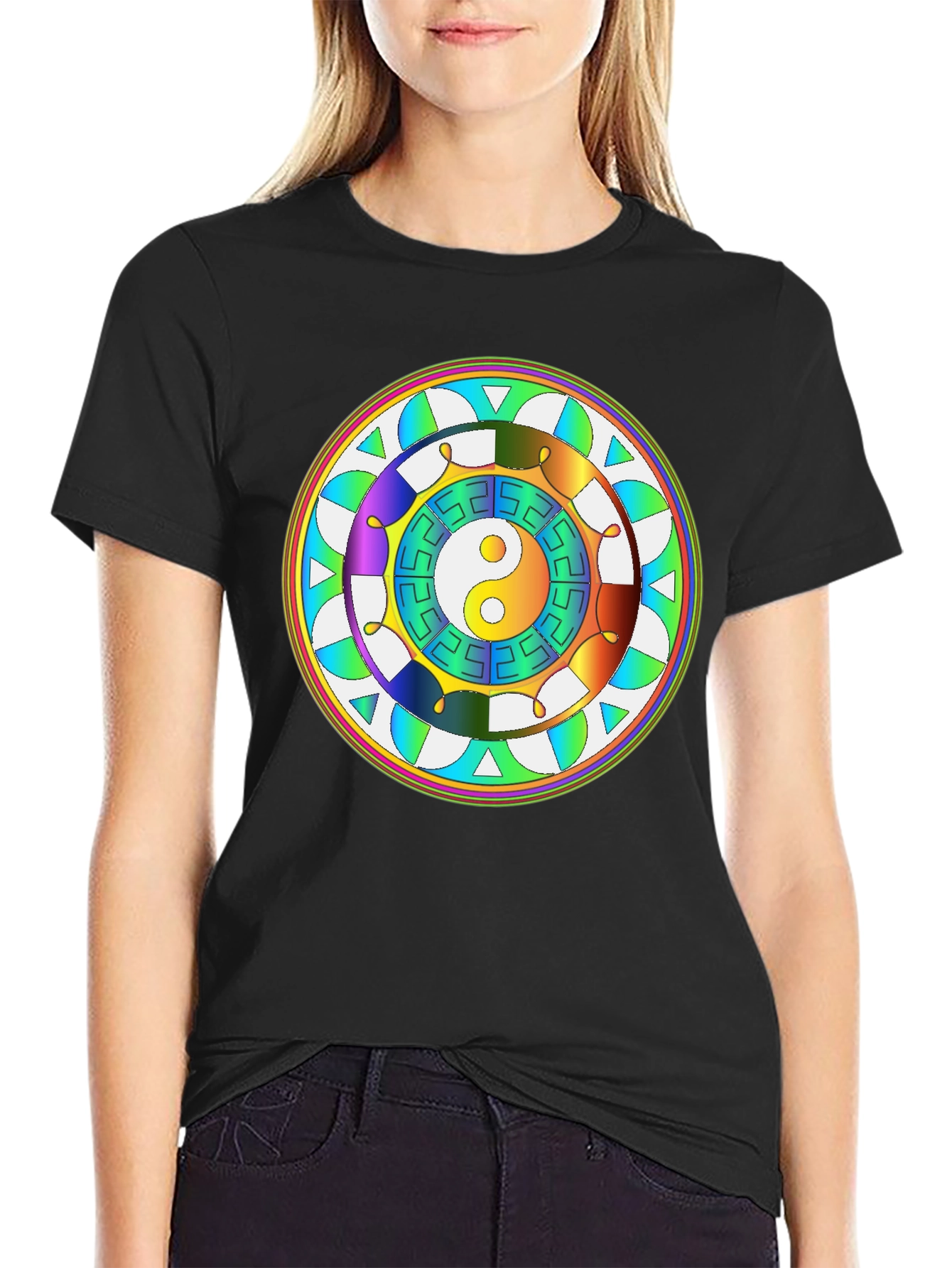 Yin Yang Mandala Graphic Tee