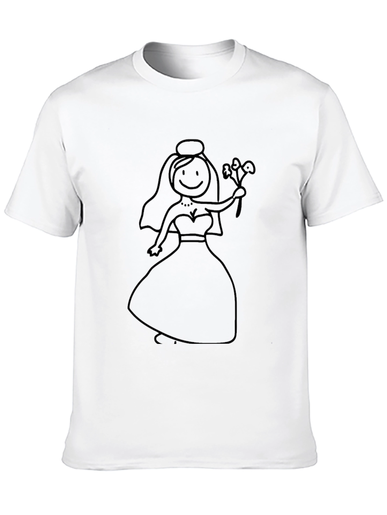 Bride Doodle Black T-Shirt