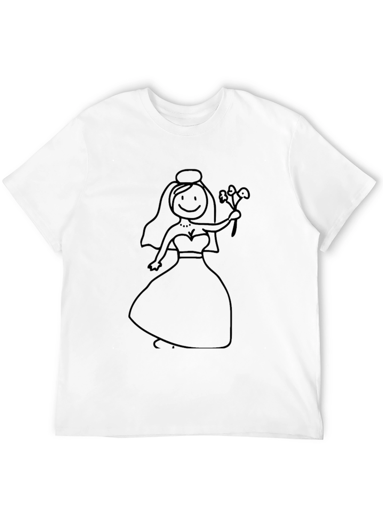 Bride Doodle Black T-Shirt