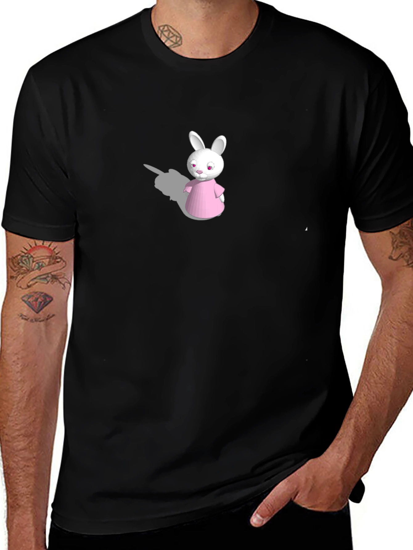 Bunny Graphic Tee - Black