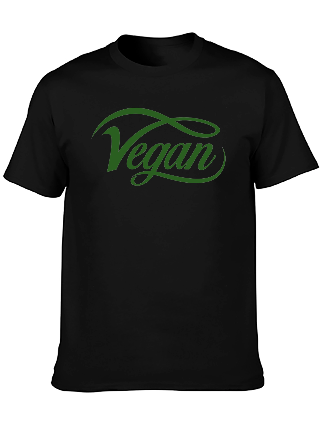 Vegan Script Tee - Stylish Black T-Shirt