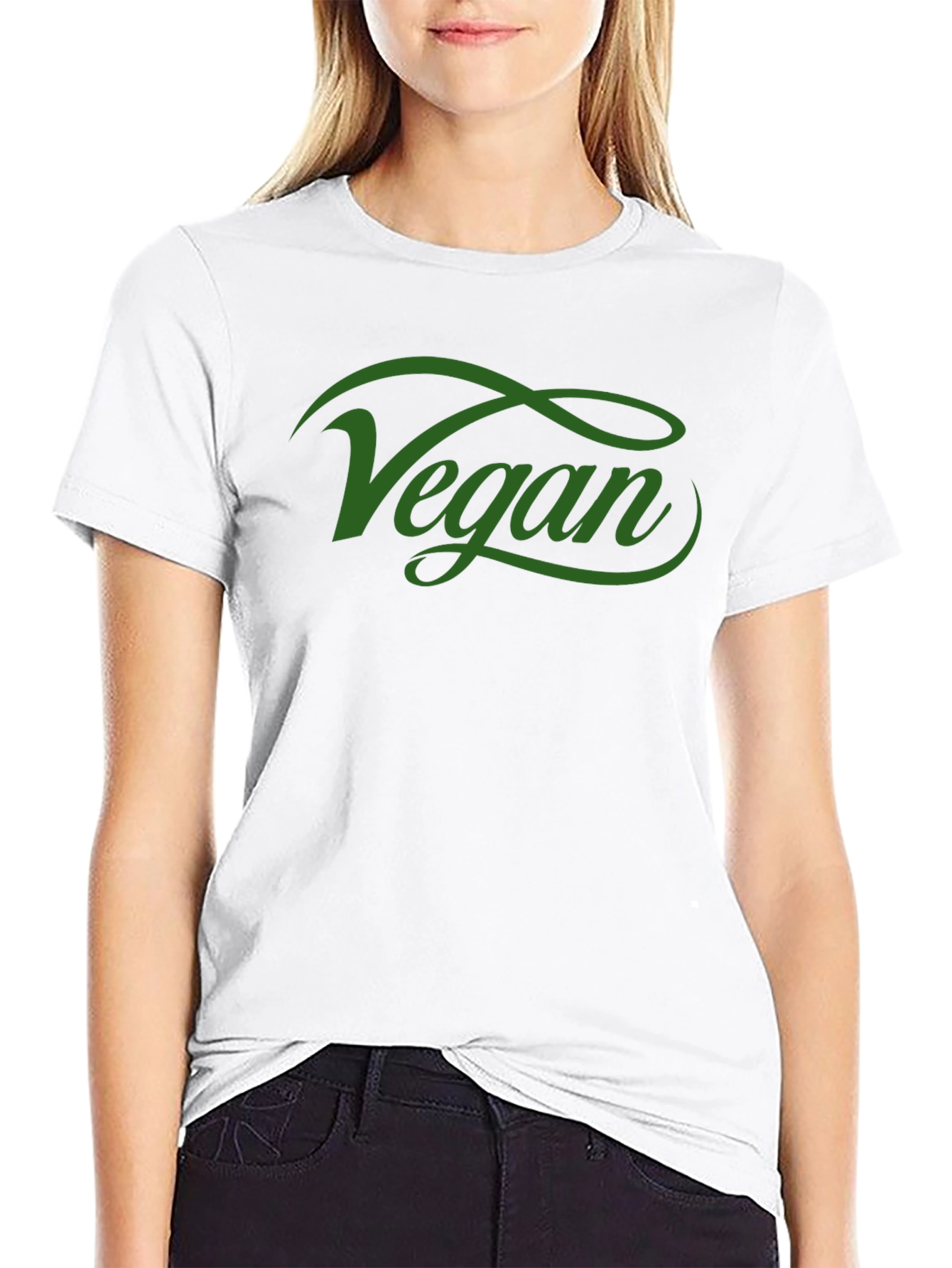 Vegan Script Tee - Stylish Black T-Shirt