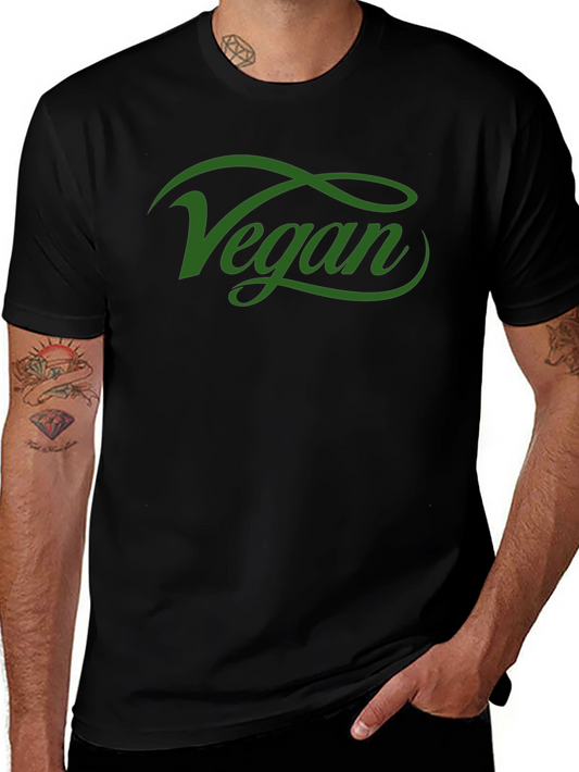 Vegan Script Tee - Stylish Black T-Shirt