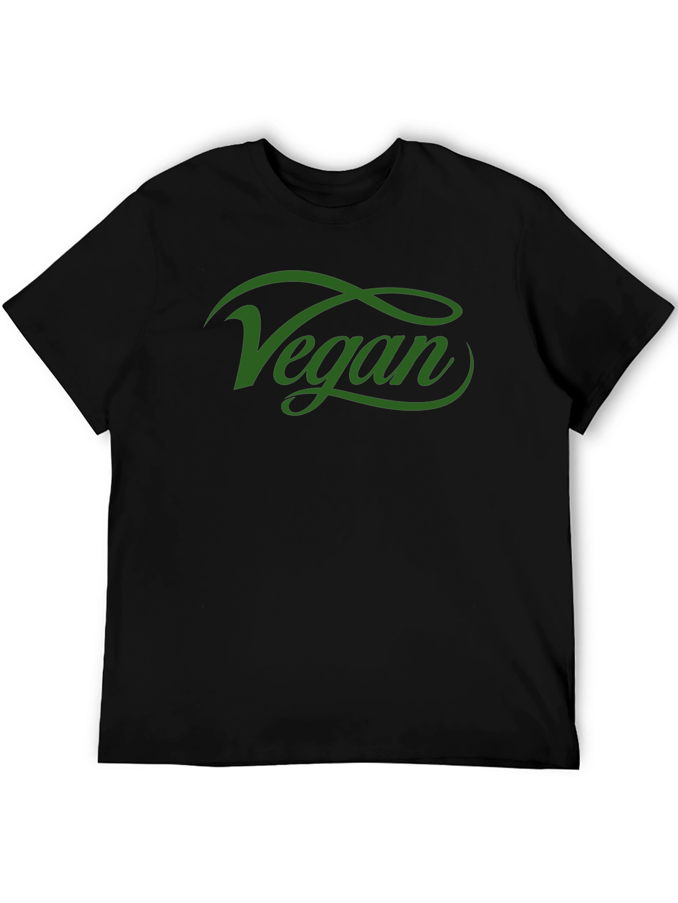 Vegan Script Tee - Stylish Black T-Shirt