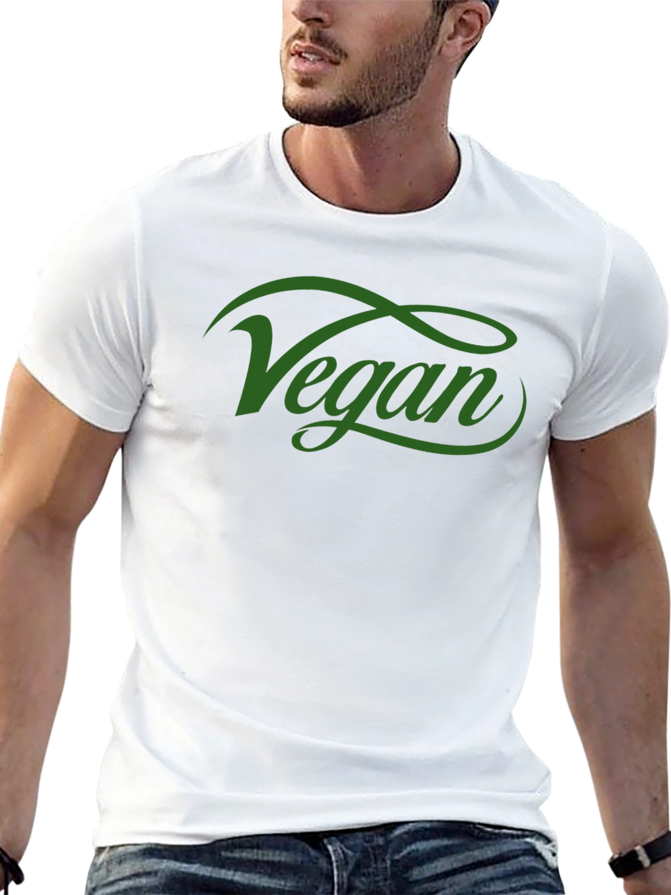 Vegan Script Tee - Stylish Black T-Shirt