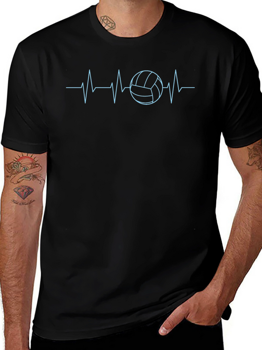 Volleyball Heartbeat Graphic T-Shirt