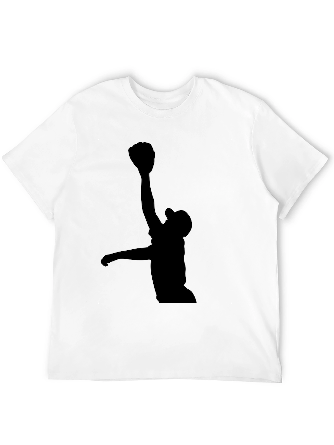 Black T-Shirt with Silhouette Graphic