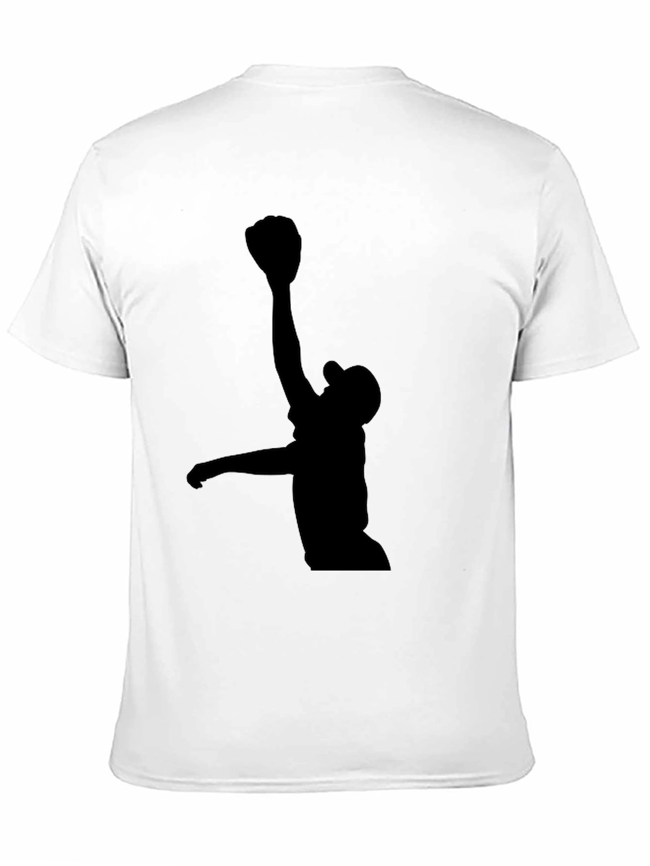 Black T-Shirt with Silhouette Graphic