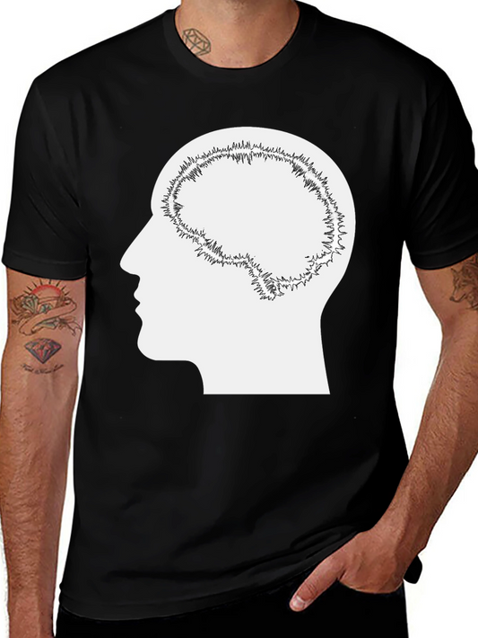 Brain Silhouette Graphic Tee - Unisex