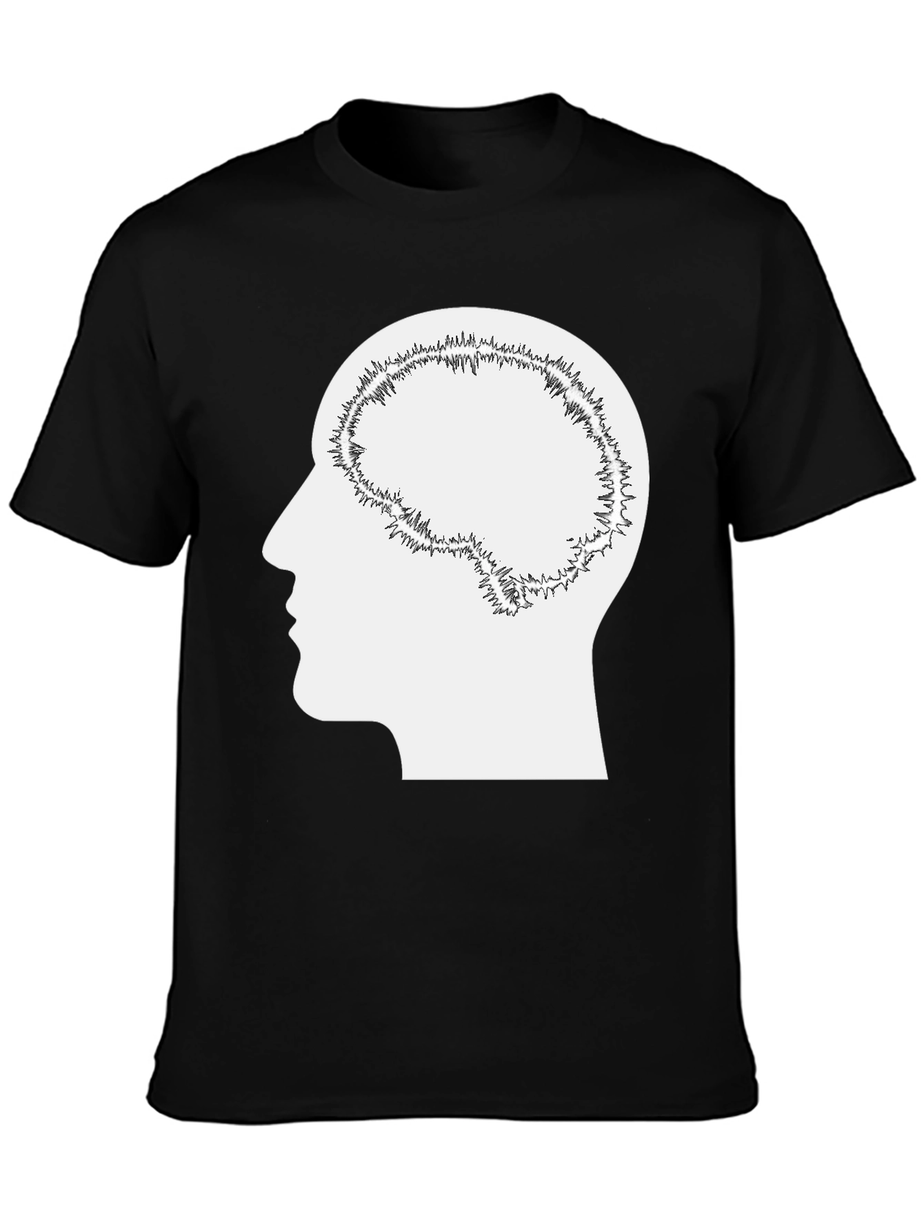 Brain Silhouette Graphic Tee - Unisex