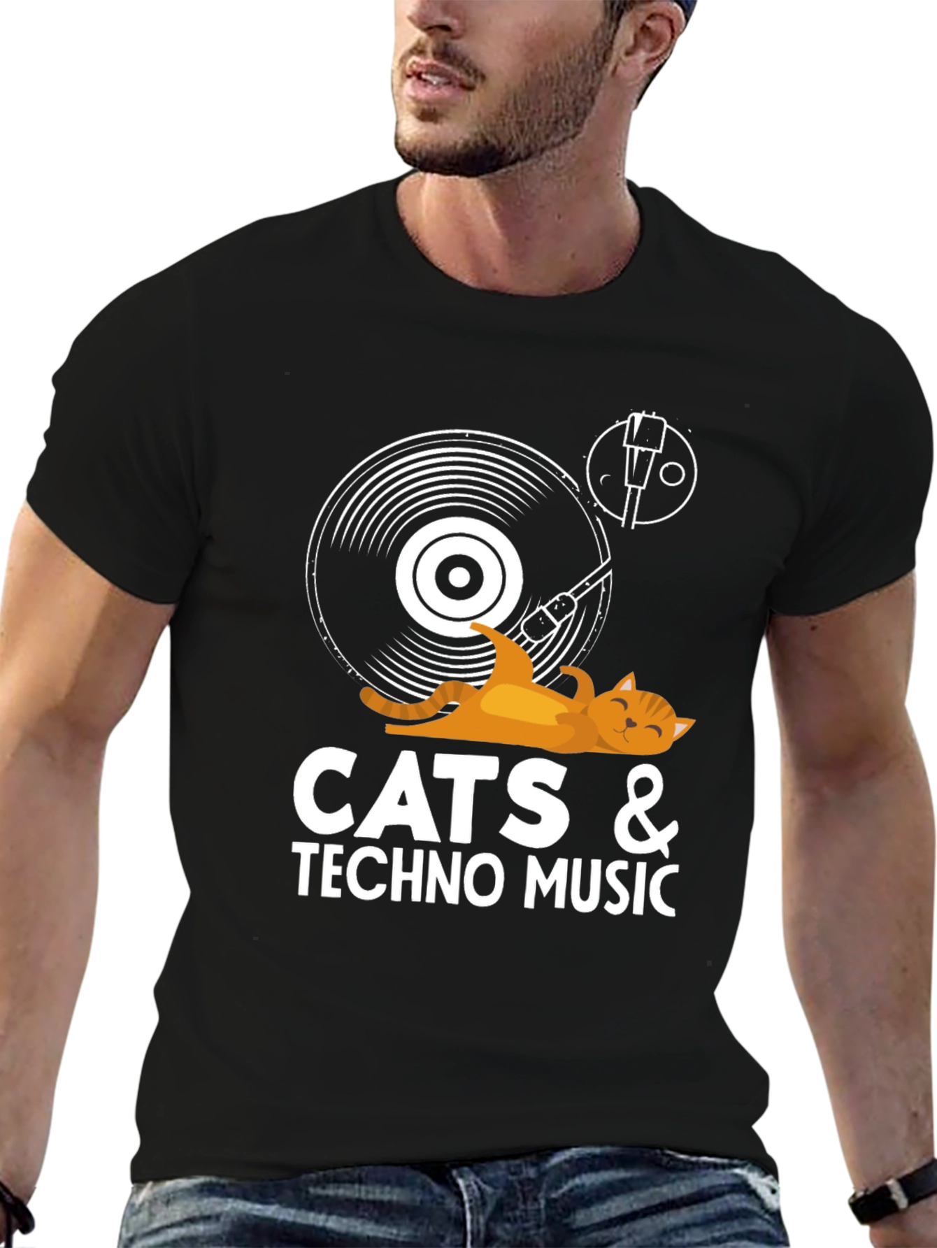 Cats & Techno Music T-Shirt