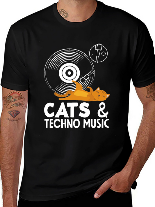 Cats & Techno Music T-Shirt