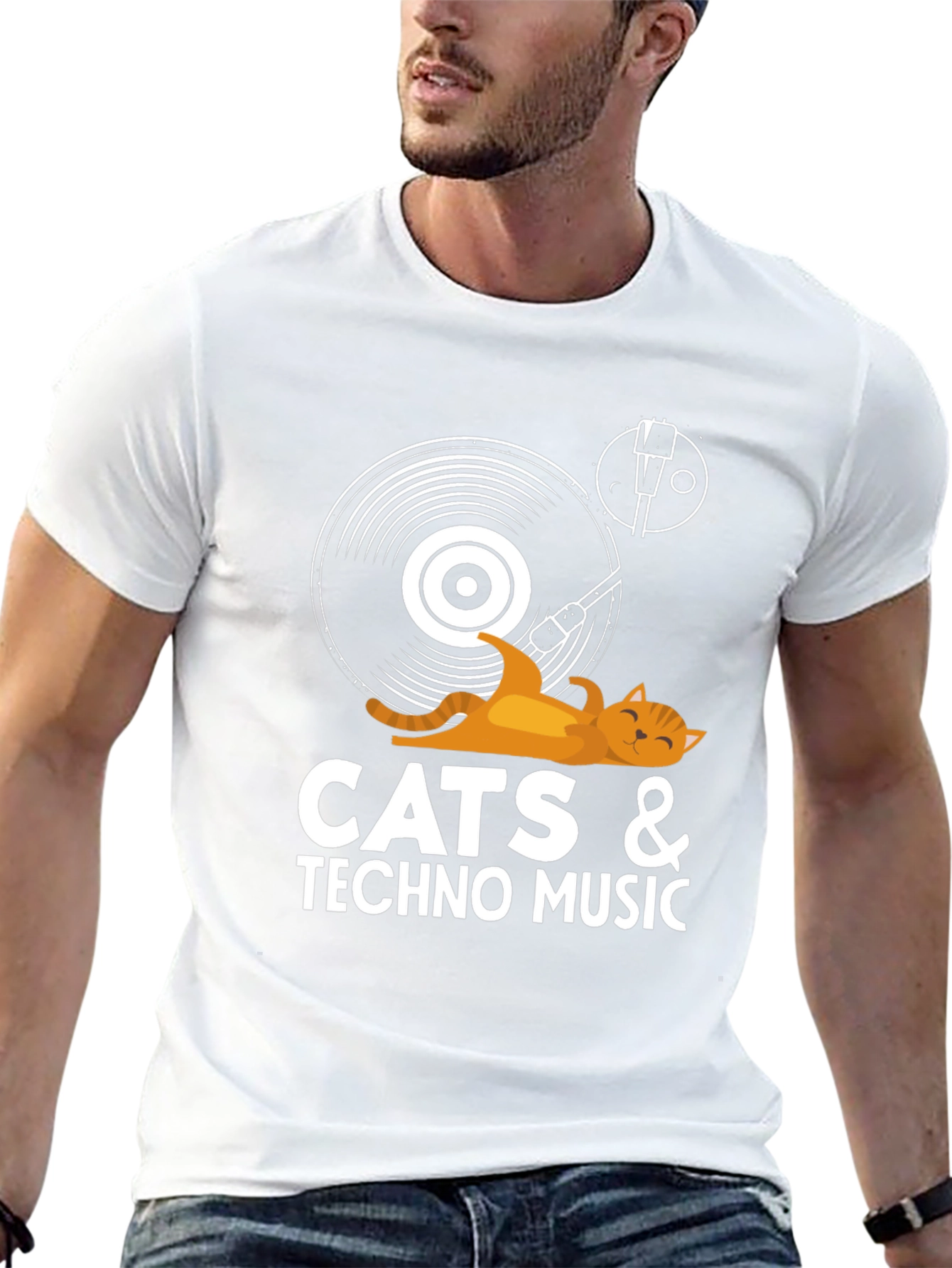 Cats & Techno Music T-Shirt