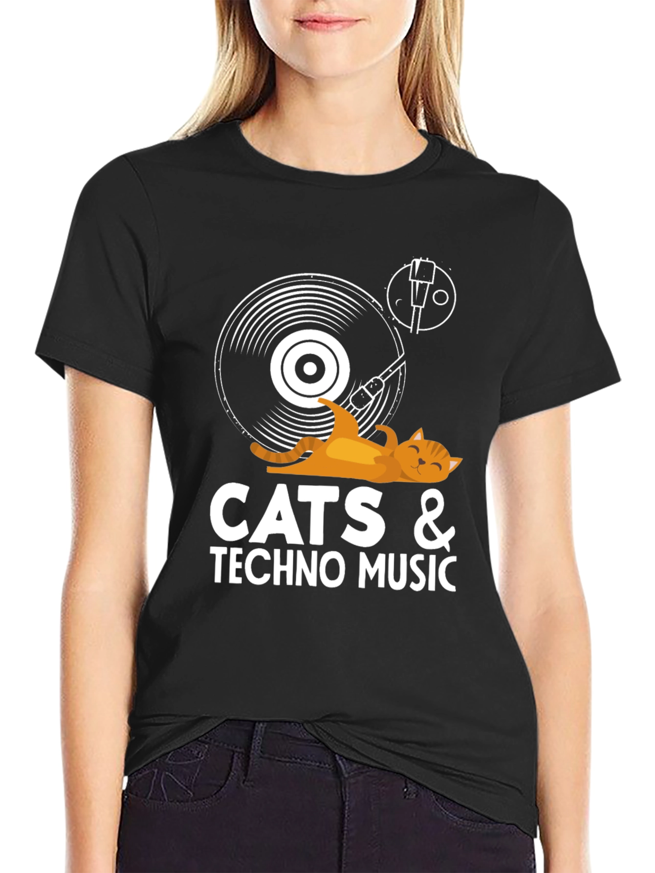 Cats & Techno Music T-Shirt
