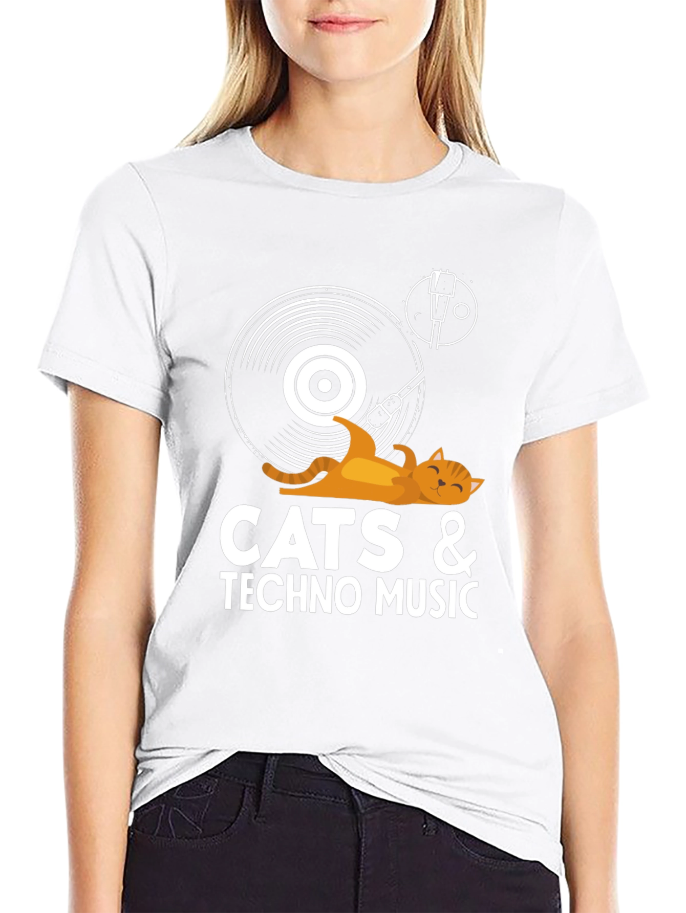 Cats & Techno Music T-Shirt