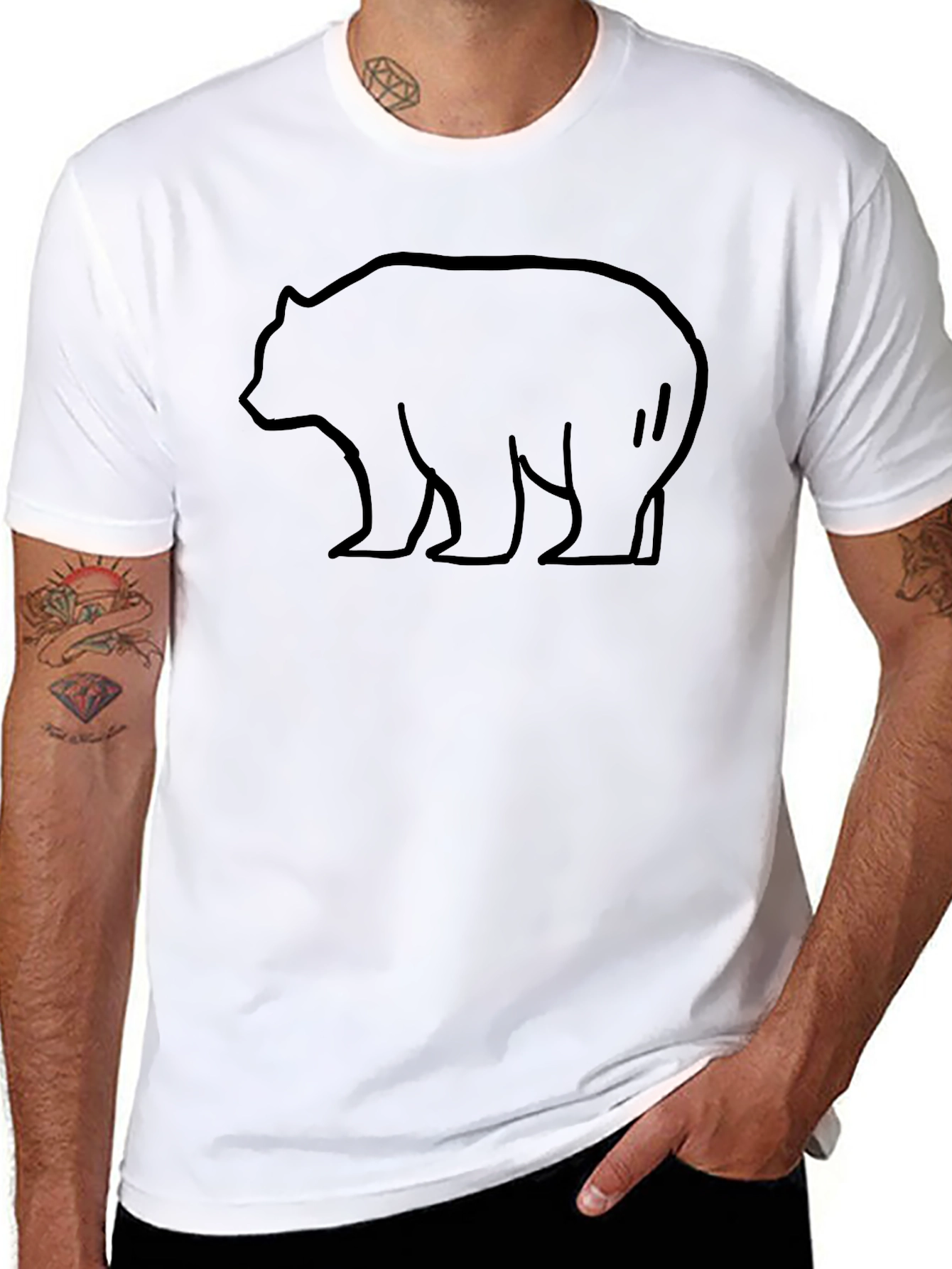 Black Bear Outline Graphic Tee
