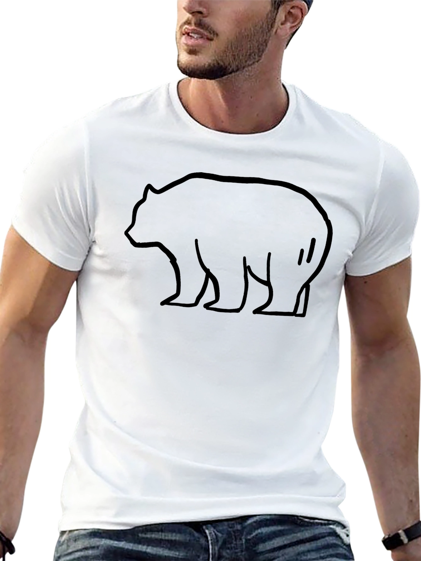 Black Bear Outline Graphic Tee