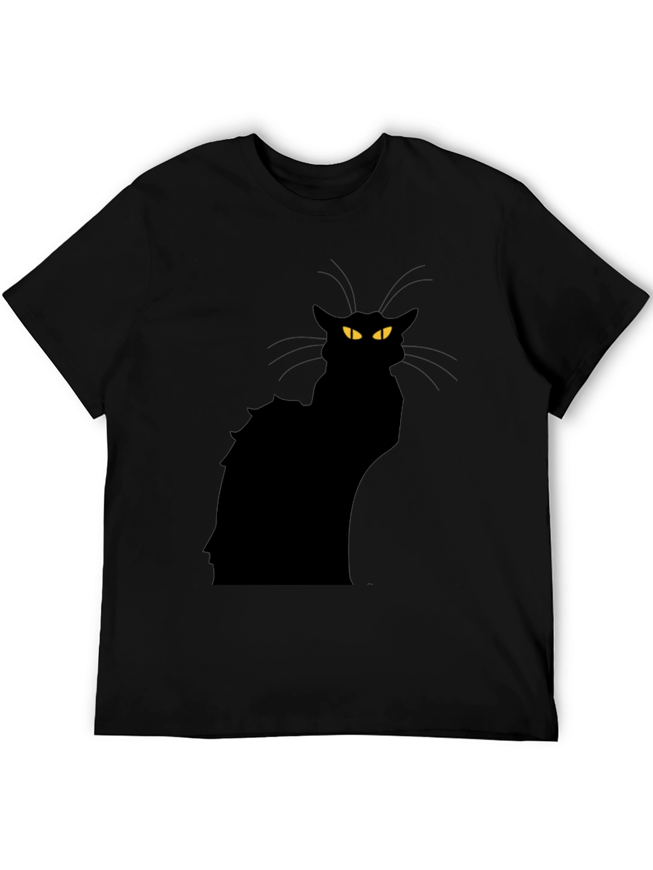 Black Cat Graphic T-Shirt - Mens Fashion