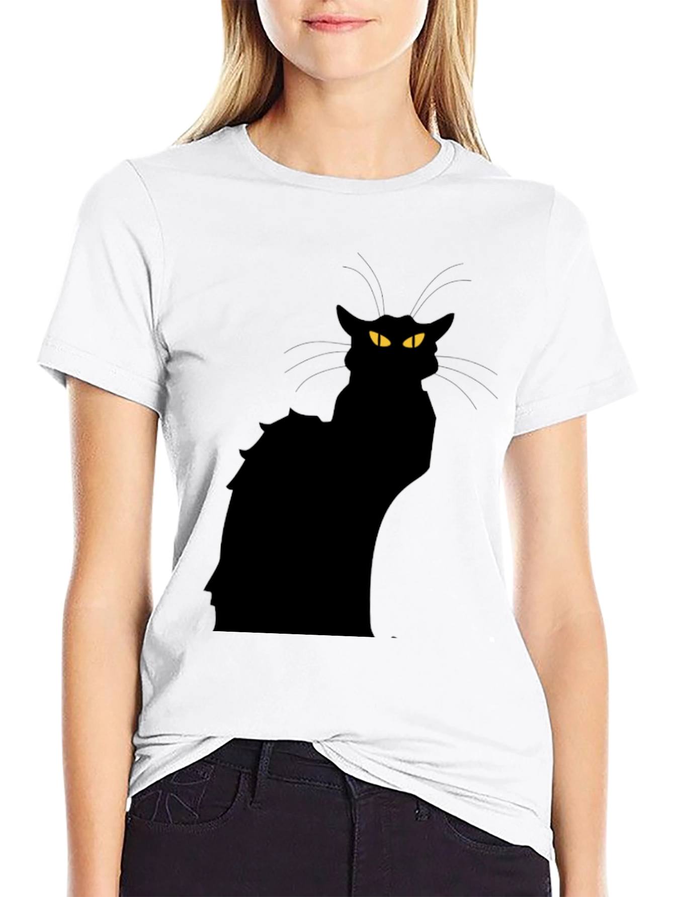 Black Cat Graphic T-Shirt - Mens Fashion