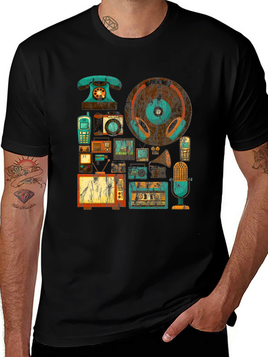 Vintage Tech T-Shirt - Retro Gadget Design