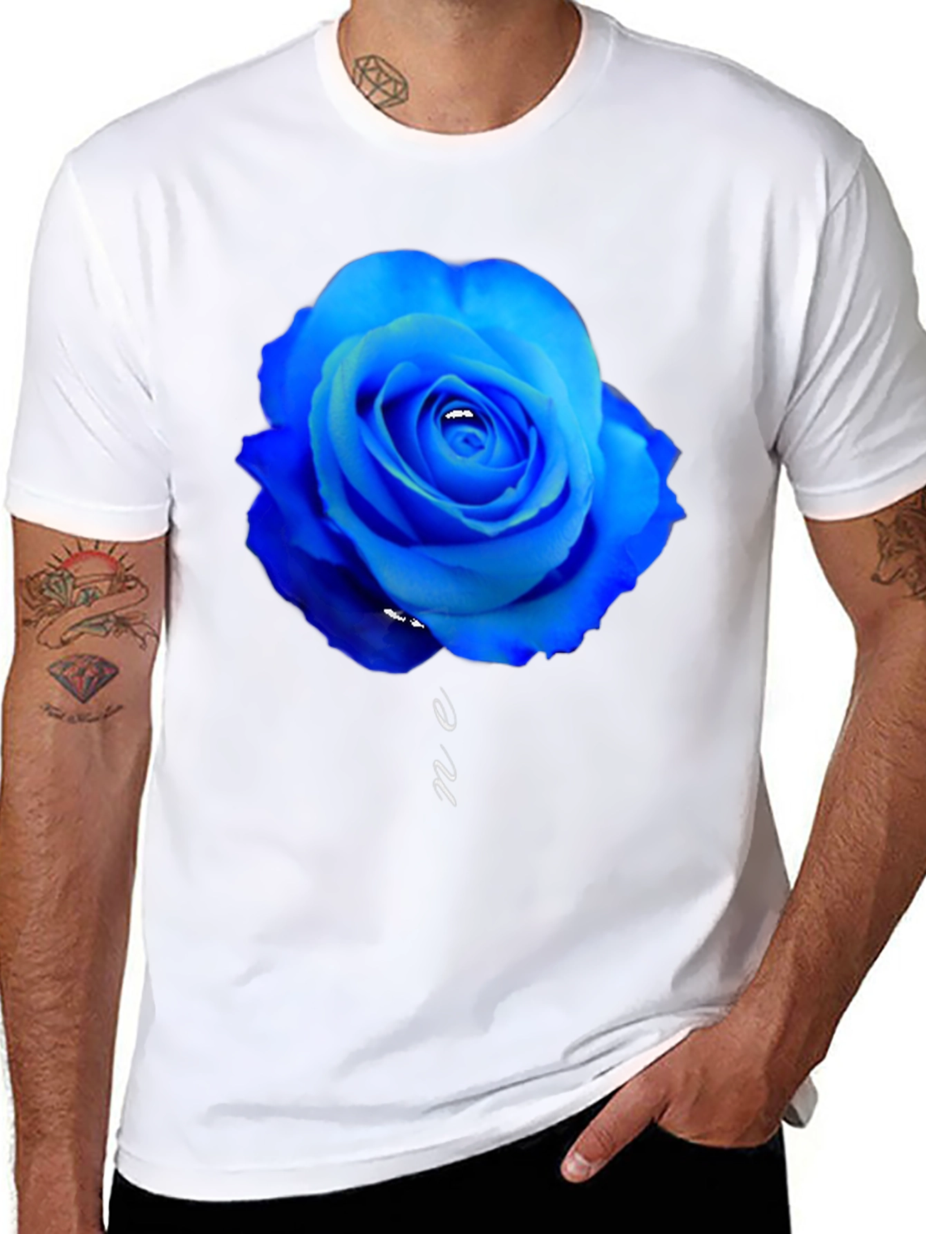 Blue Rose Graphic T-Shirt