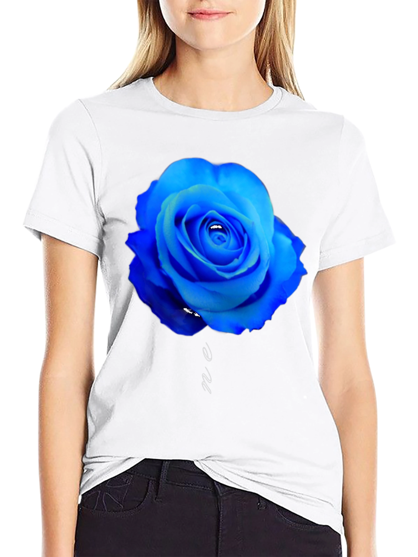 Blue Rose Graphic T-Shirt