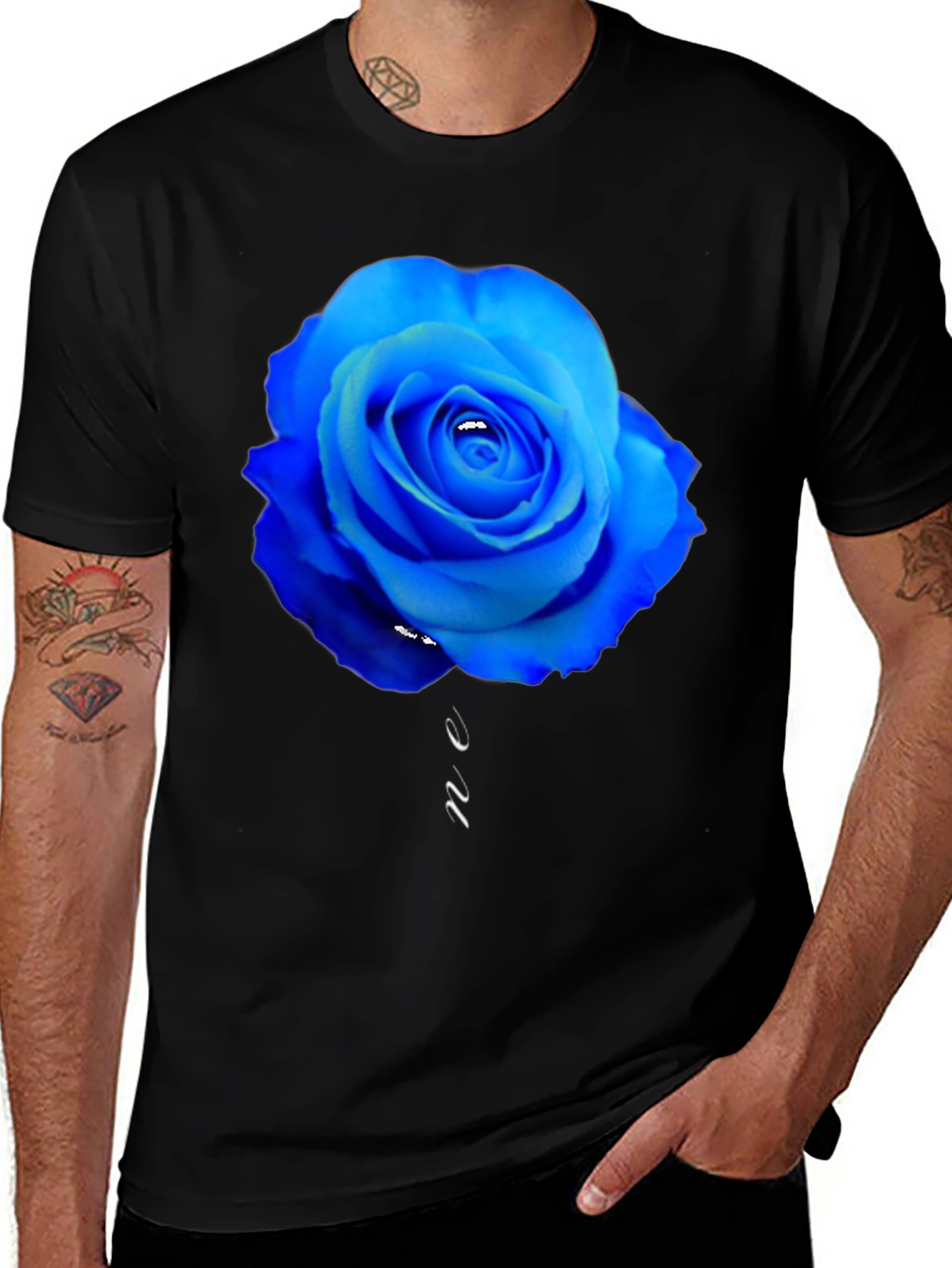 Blue Rose Graphic T-Shirt