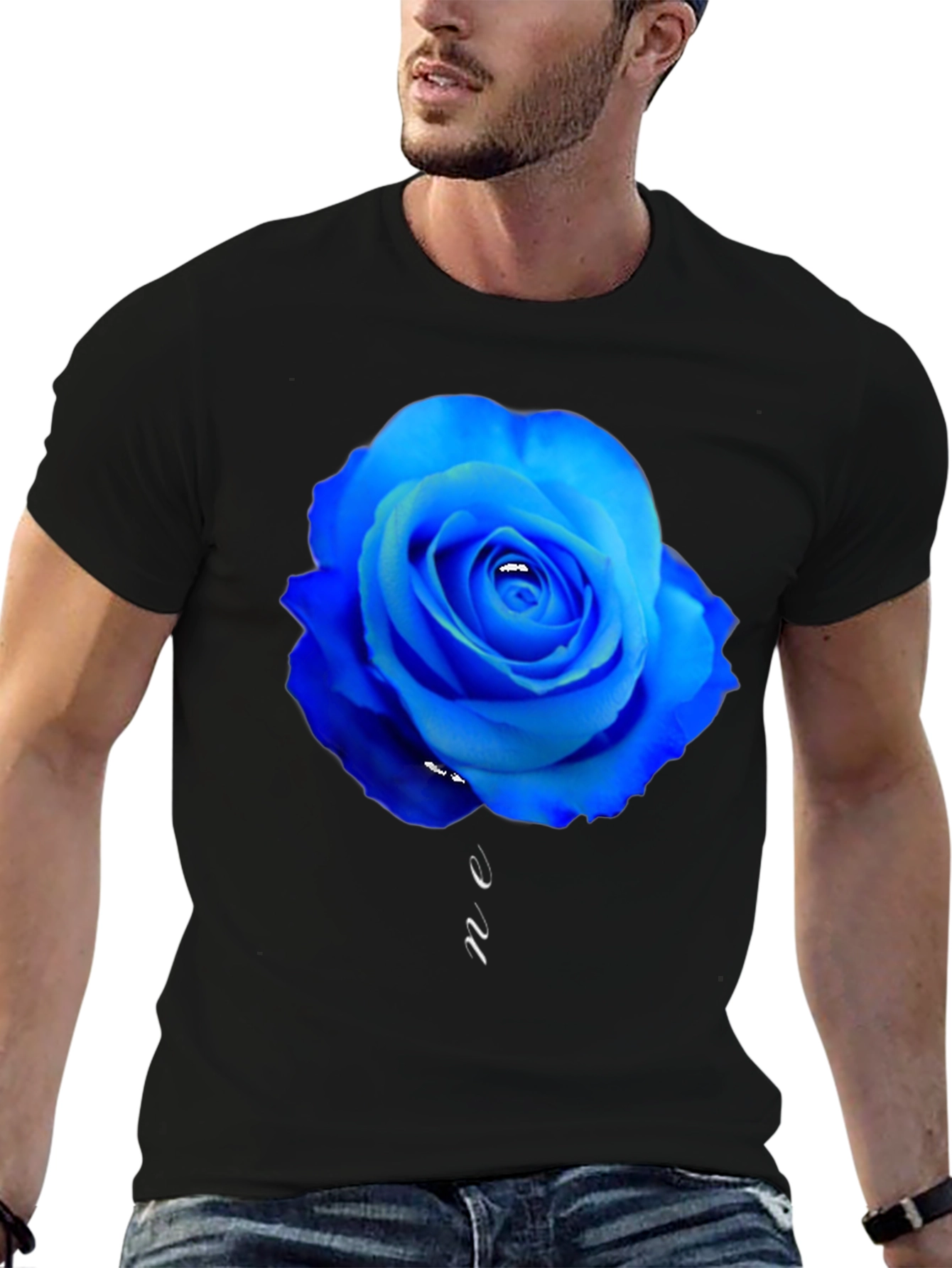 Blue Rose Graphic T-Shirt