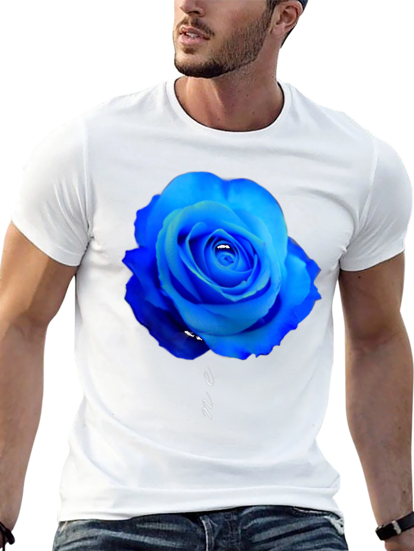 Blue Rose Graphic T-Shirt