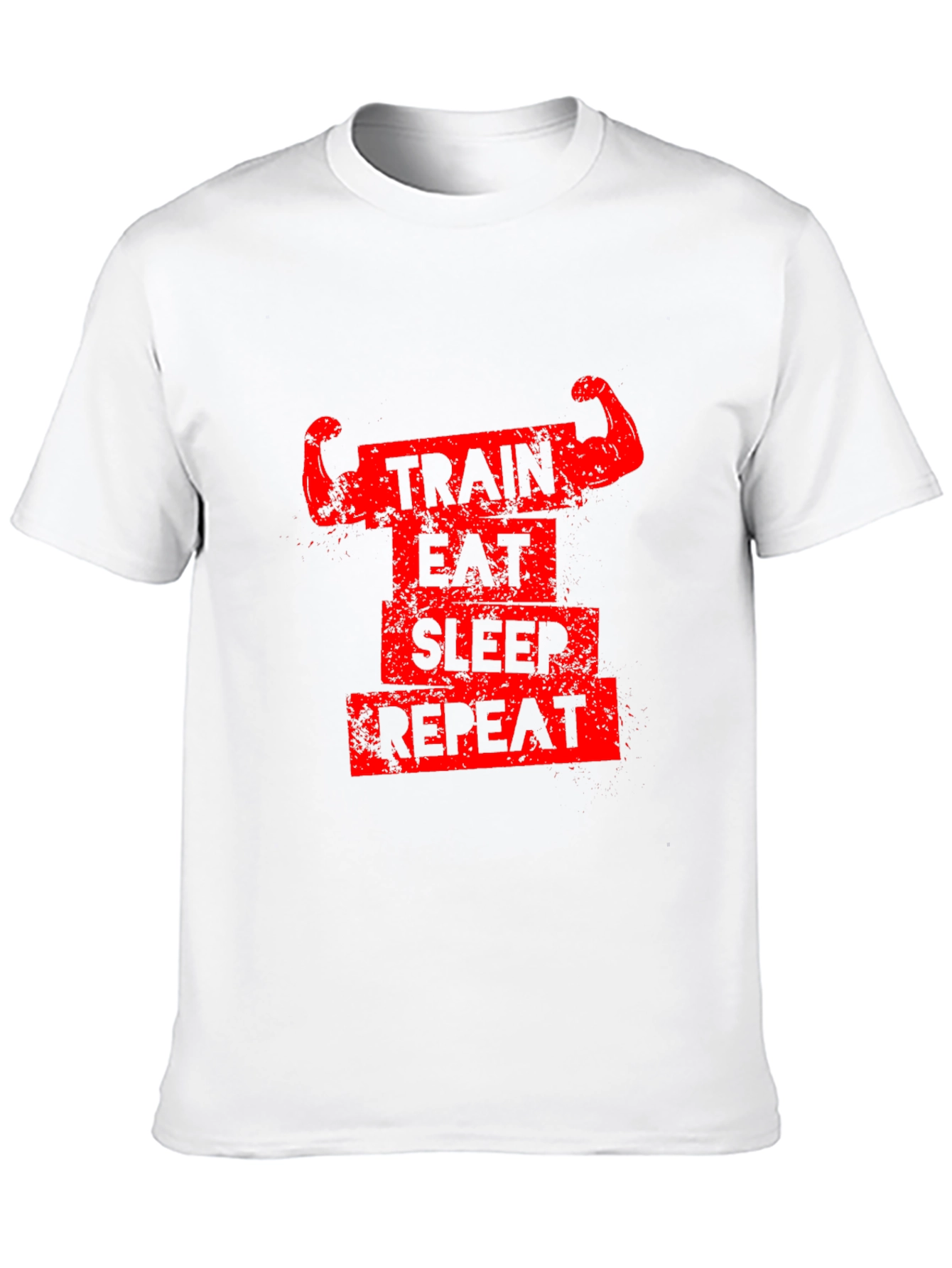 Train Eat Sleep Repeat Graphic Tee - Black