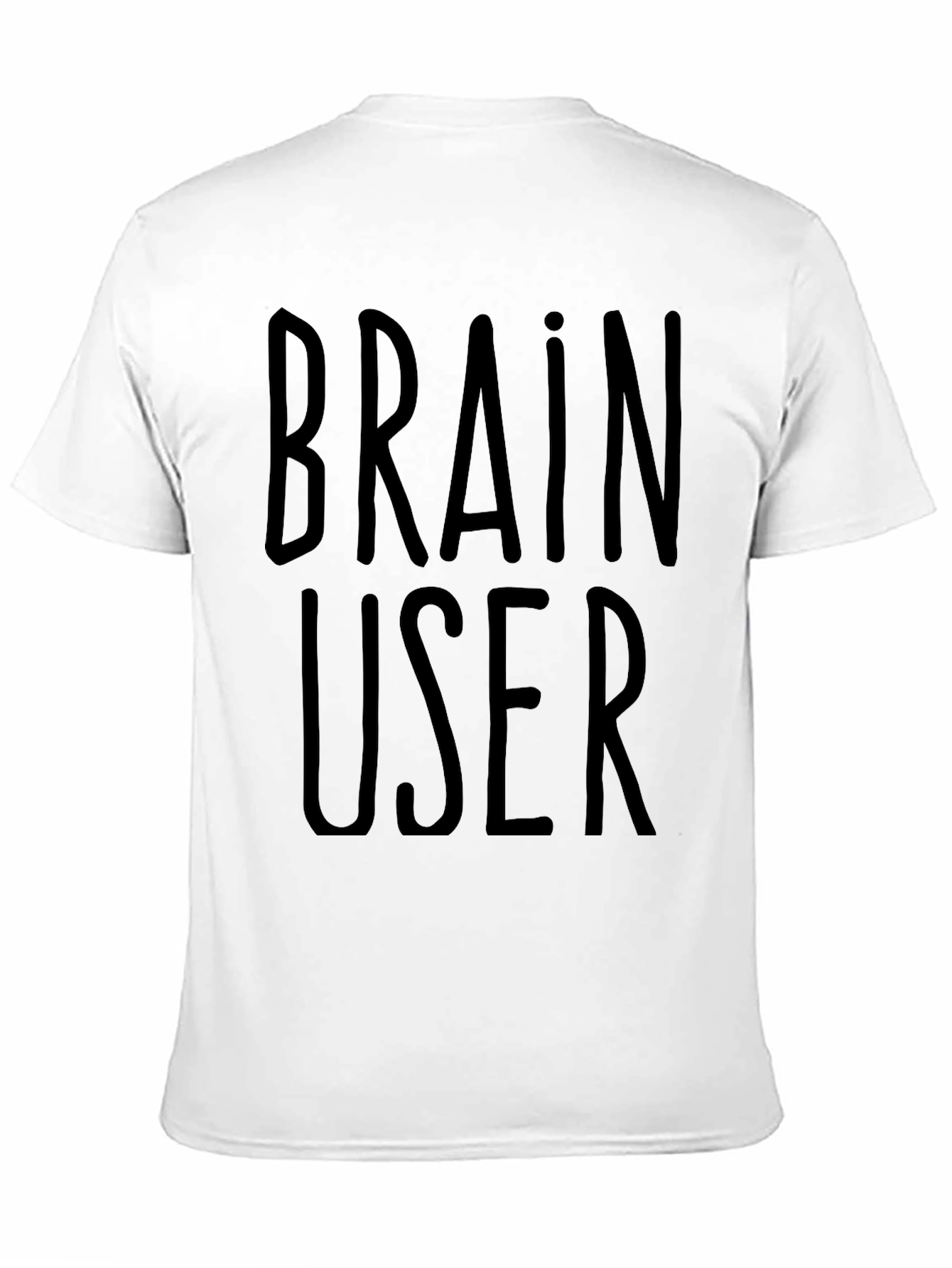 Brain User Graphic Tee - Black Crew Neck T-Shirt