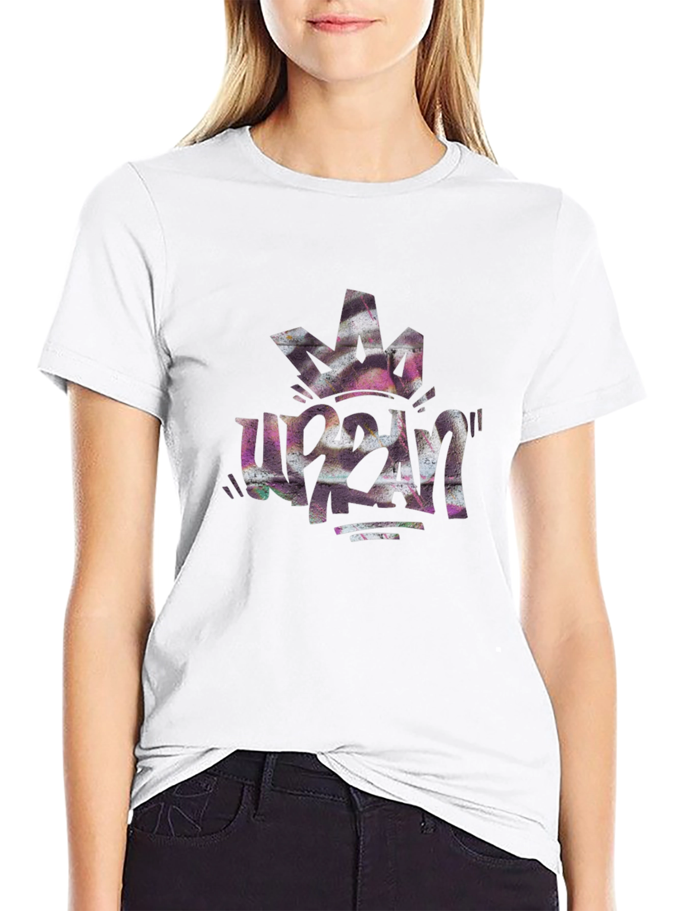 Urban Crown Graphic Black Tee