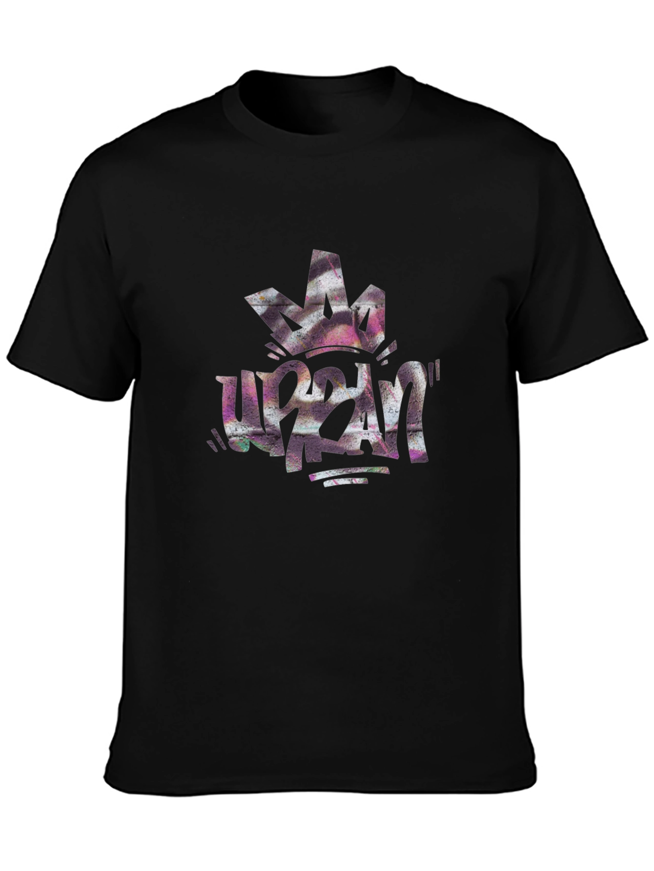 Urban Crown Graphic Black Tee