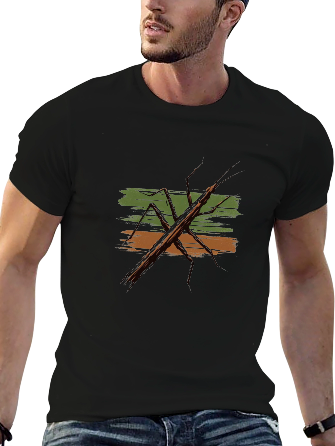 Stick Bug Graphic Tee - Novelty Insect T-Shirt