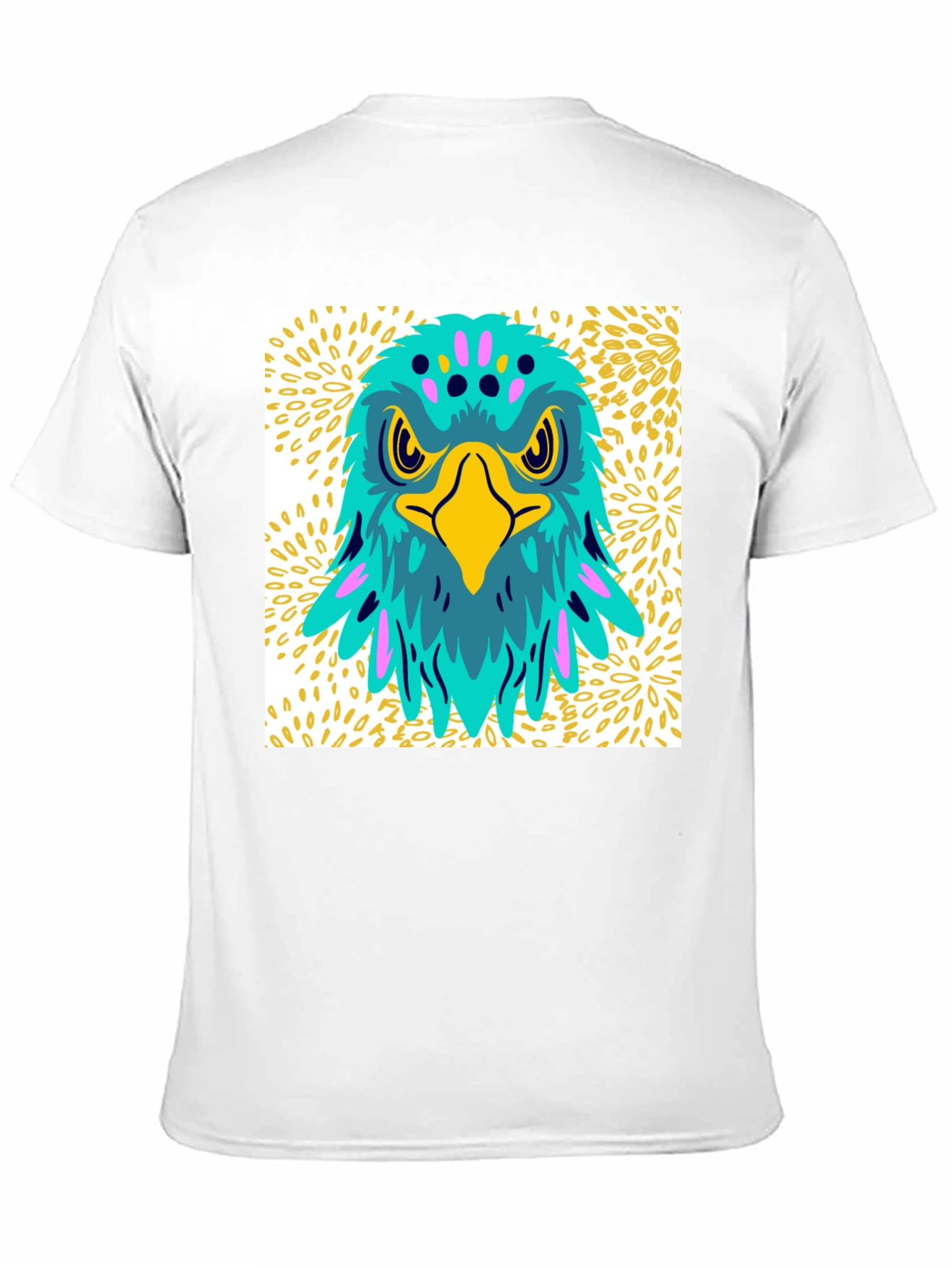 Bold Eagle Graphic Tee - Black Cotton Casual T-Shirt