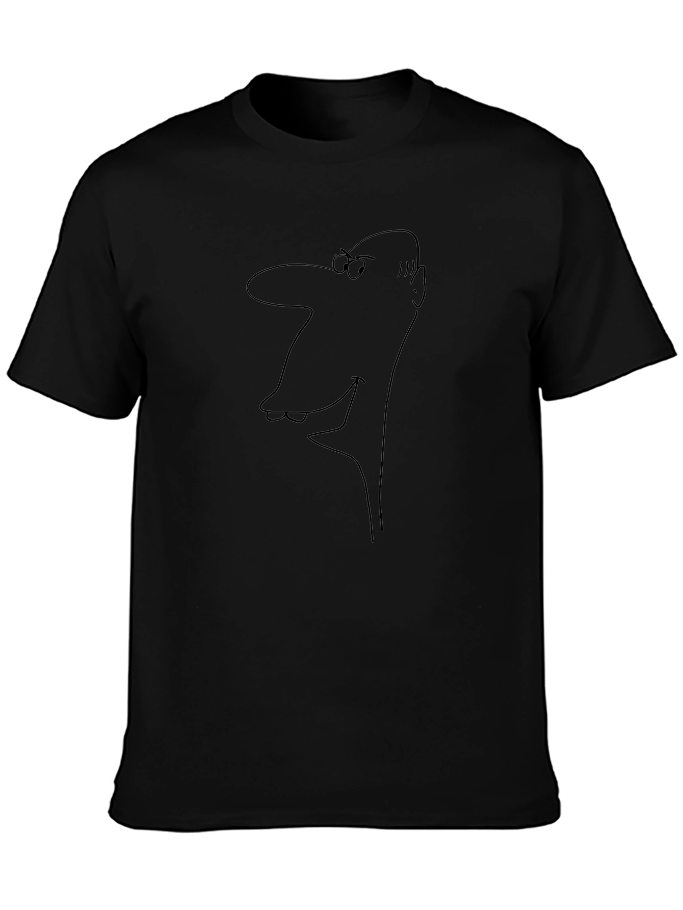 Cartoon Character Black T-Shirt
