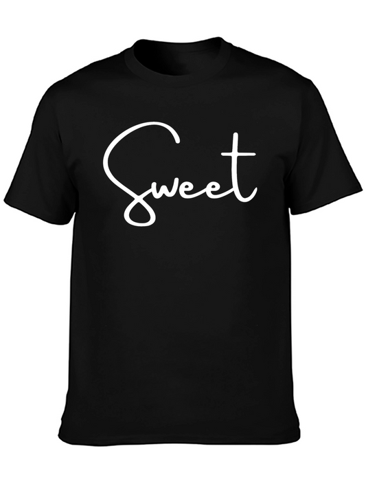 Sweet Graphic Tee - Casual Black T-Shirt